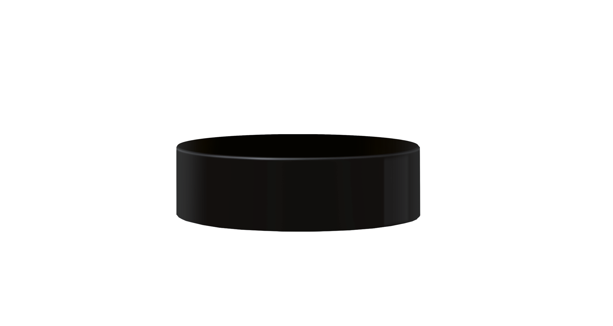 Lid Modern 33/400, PP, black, glossy finish, white inlay Lid Modern 33/400, PP, black, glossy finish, white inlay