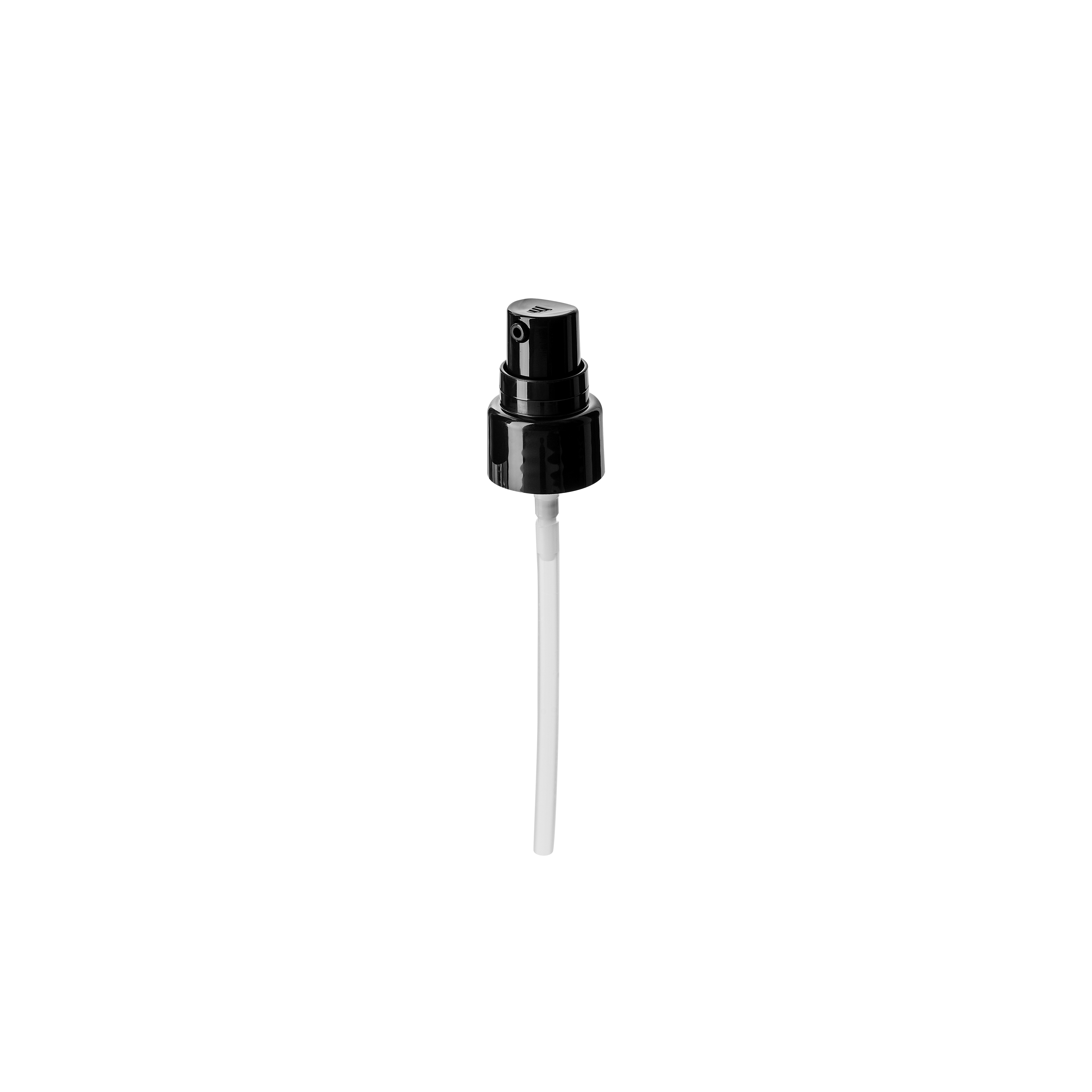 Lotion pump Sinfonia 20/410, PP, black, glossy, dose 0.10ml, black overcap (DA Allure 30)