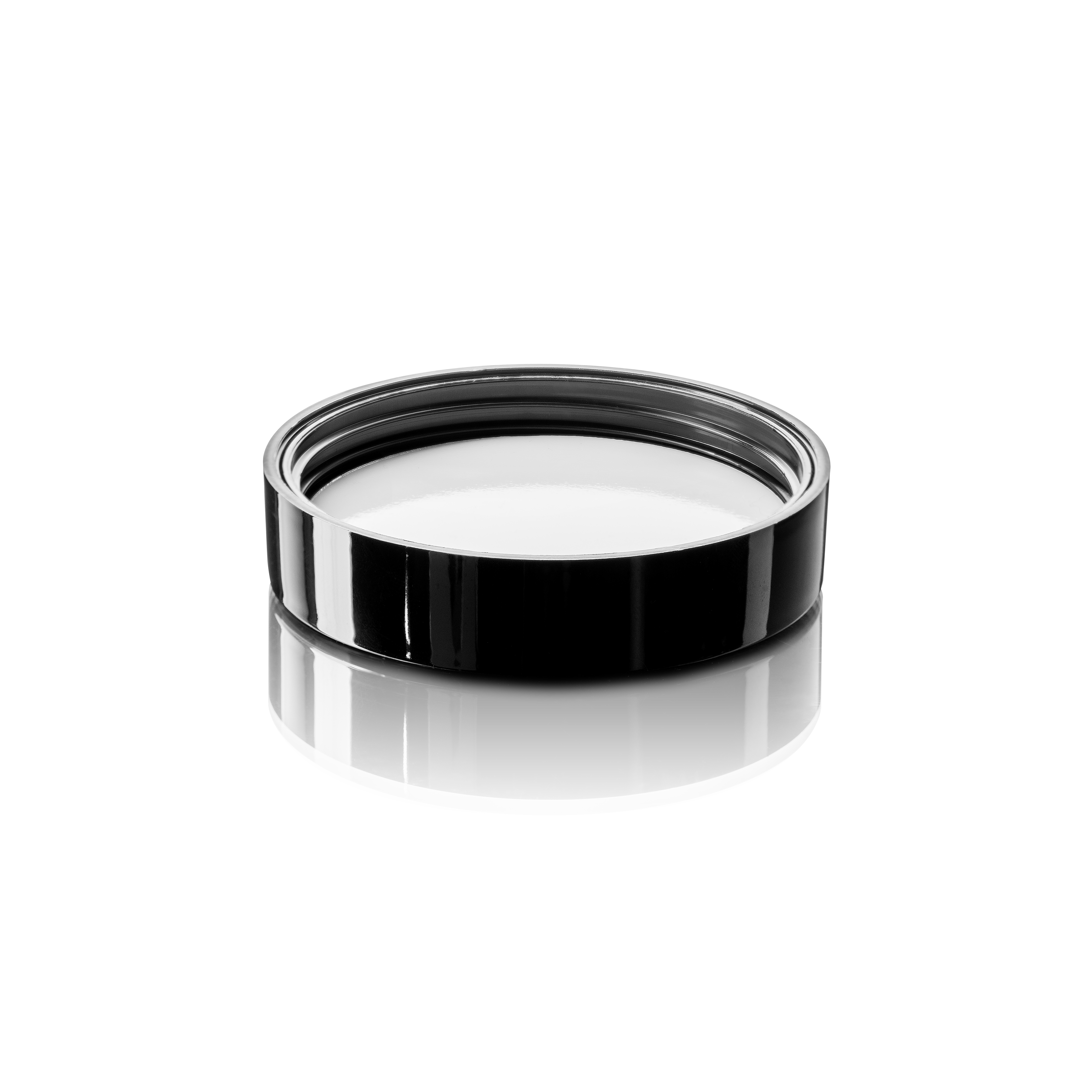 Lid double wall 64 special, PP, black, glossy finish, white inlay (Camellia 120)