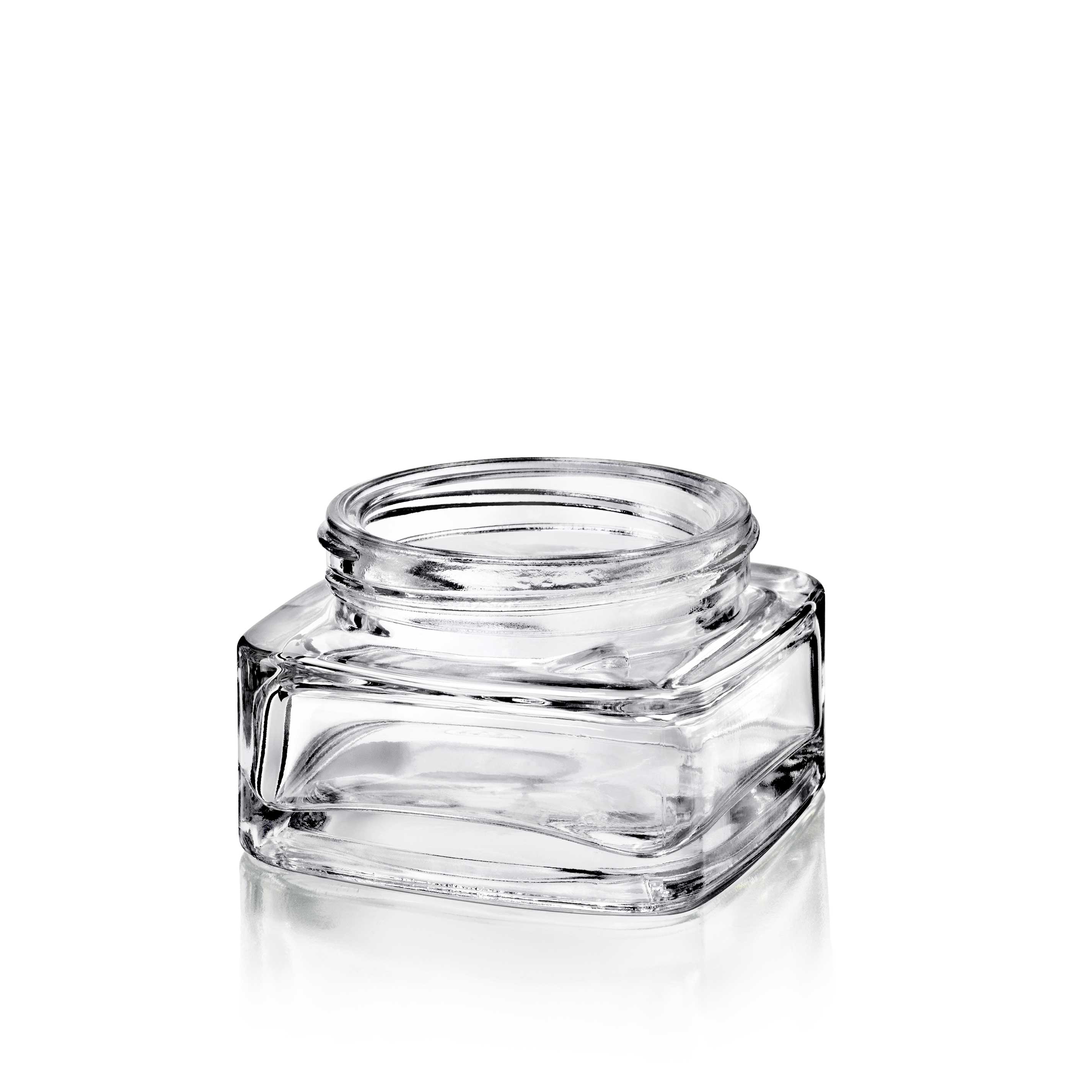 Cosmetic jar Azalea 50ml, 54 special thread, square, Flint