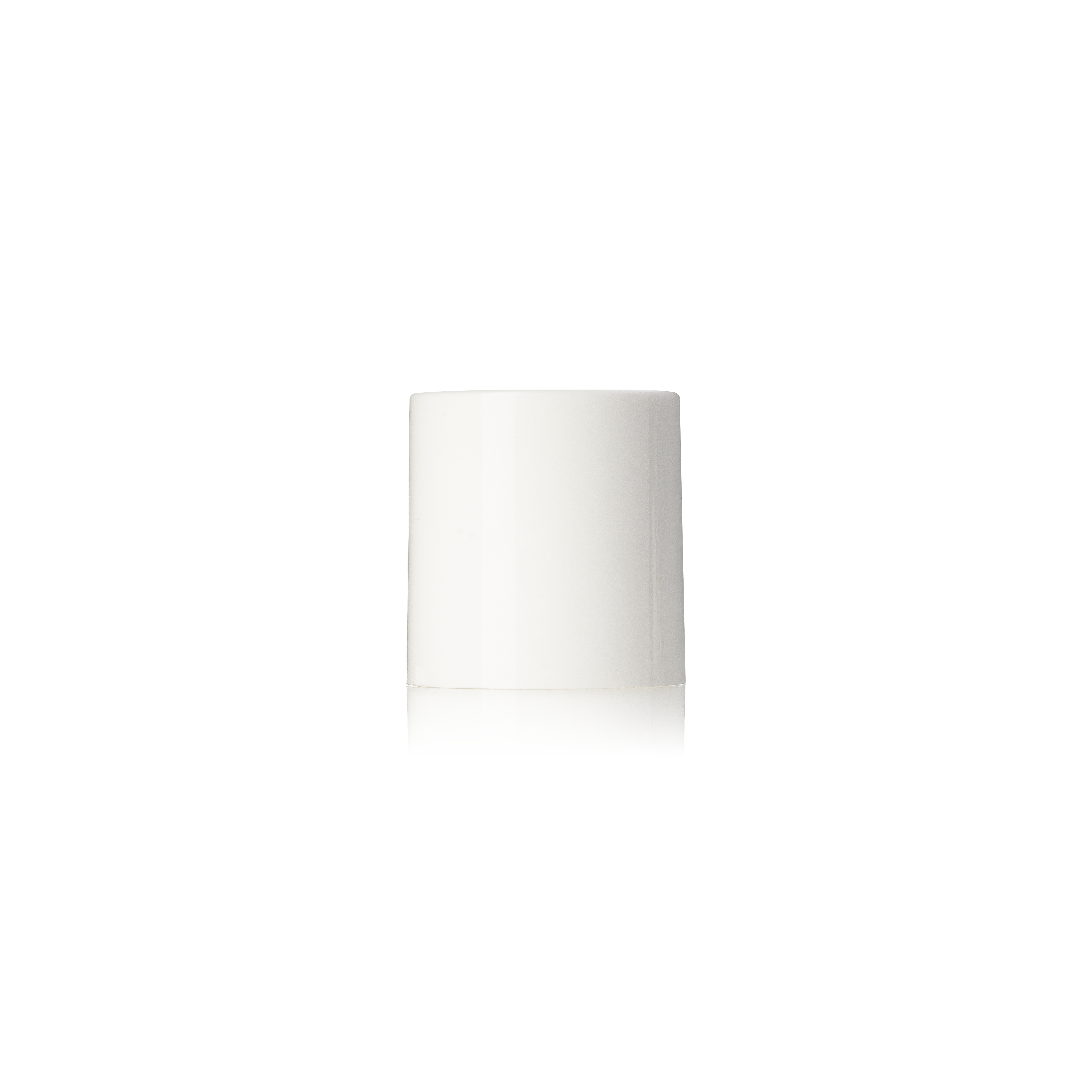 Screw cap Modern, 34mm, PP, white, glossy finish for roll-on bottle (Clementine 50)
