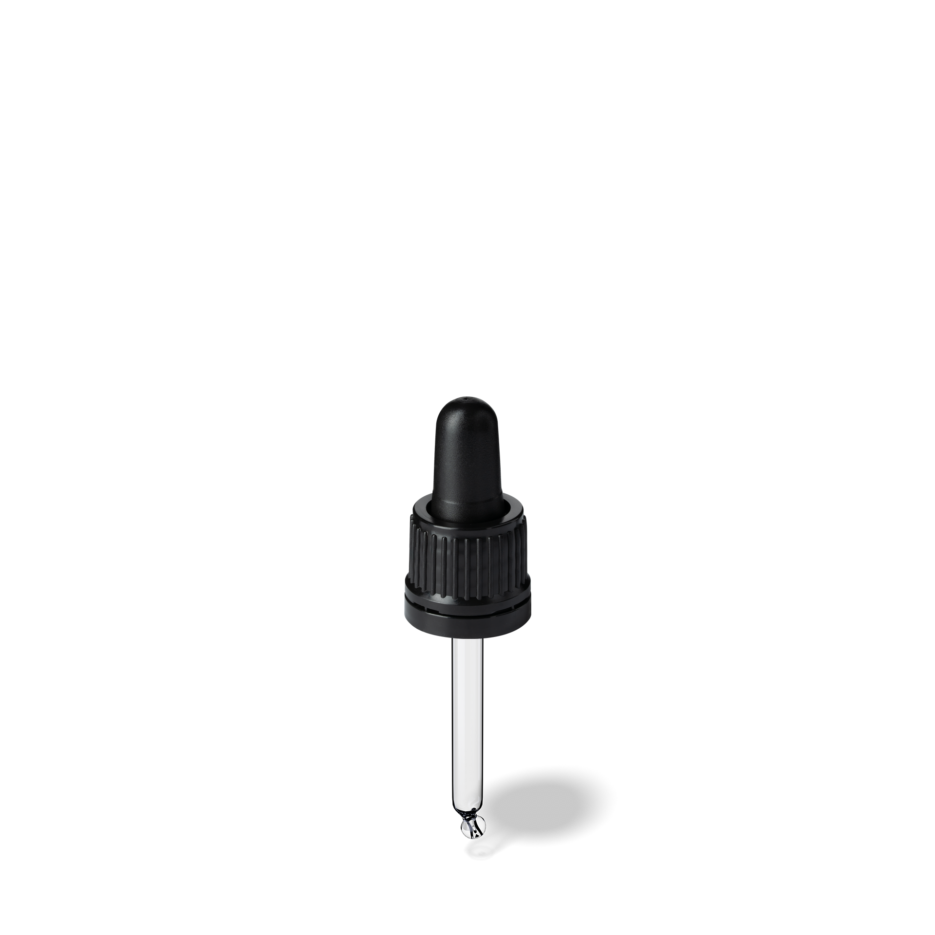 Pipette D02 black ribbed, D18, TE-b, Bulb TPEs-b 0.7, Tip bent ball 1.0, ORI10-63/GIN10 Pipette D02 black ribbed, D18, TE-b, Bulb TPEs-b 0.7, Tip bent ball 1.0, ORI10-63/GIN10