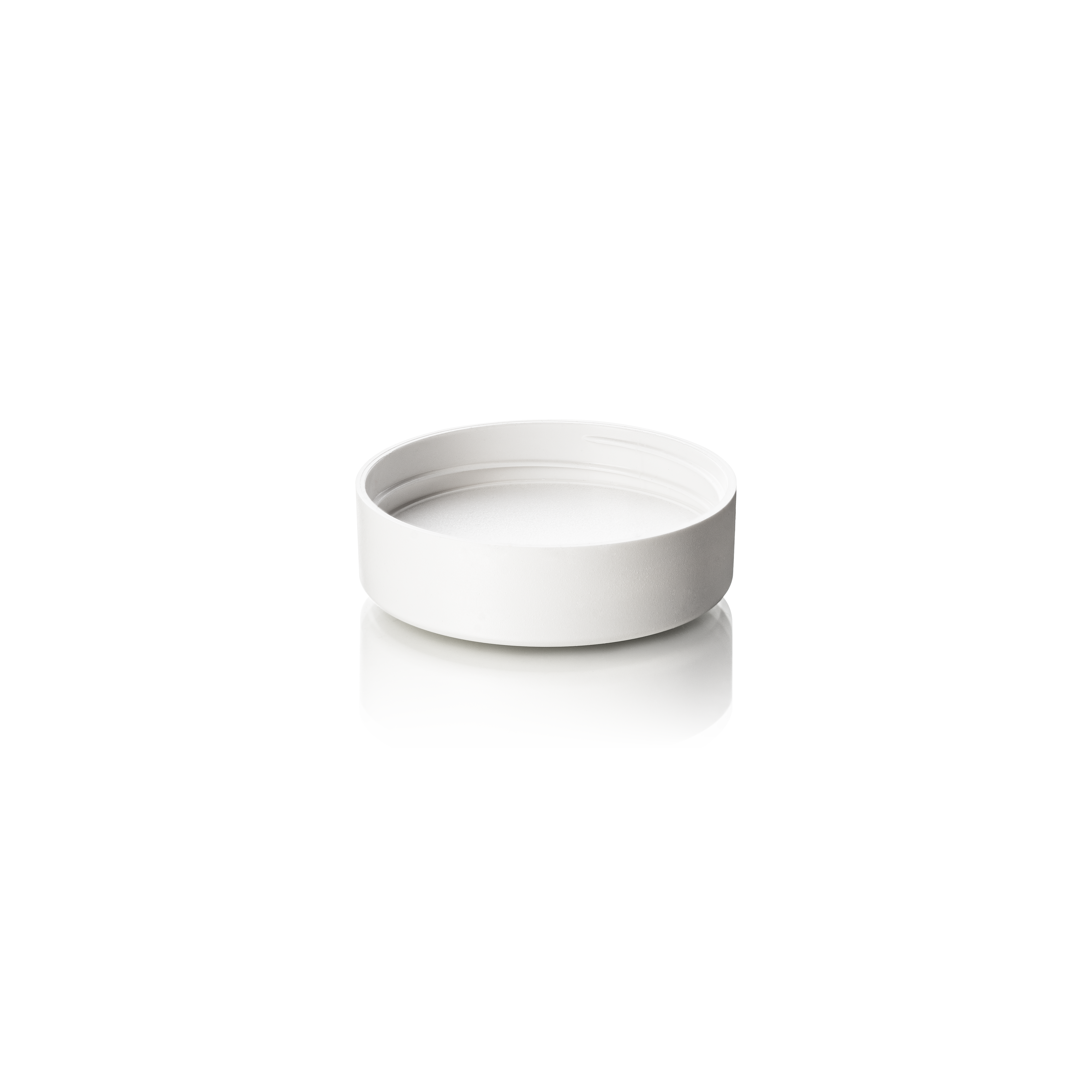Lid Modern 47 special, PCR, white, matte finish, white EPE inlay for Aspen 30ml