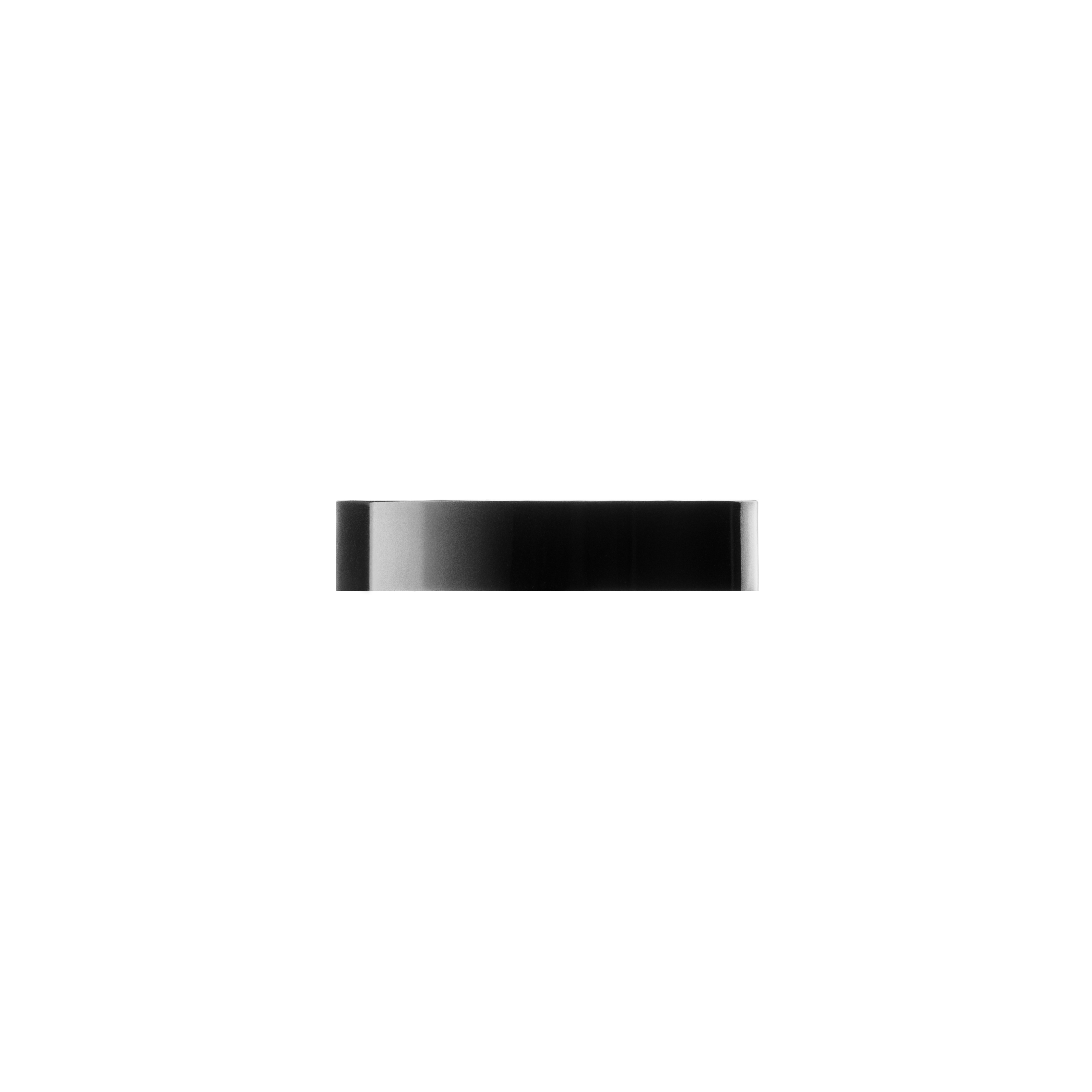Lid Modern 58/400, PP , black, glossy finish, white inlay 