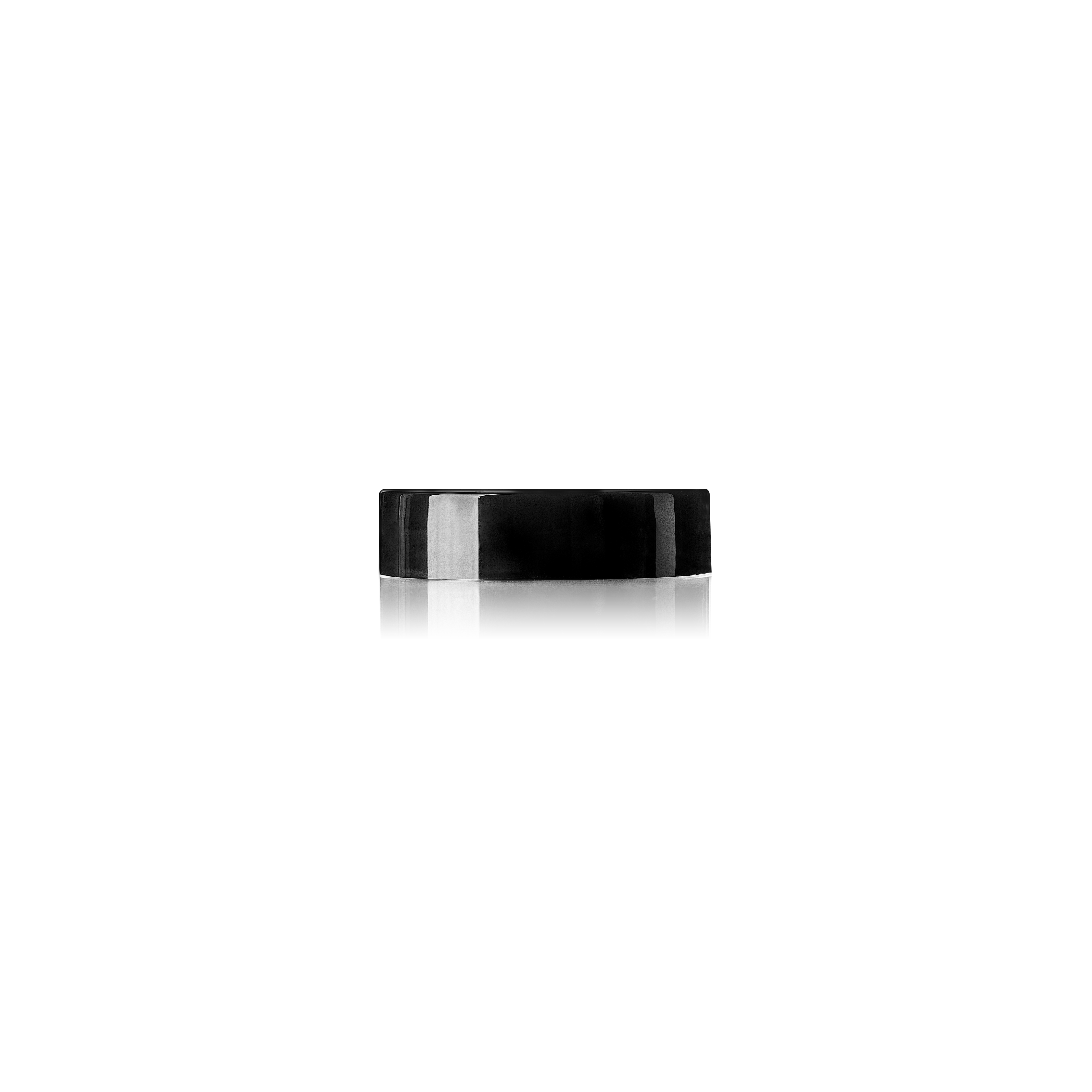 Lid Modern 56 special, PP, black, glossy finish, white inlay (Bryn 50)
