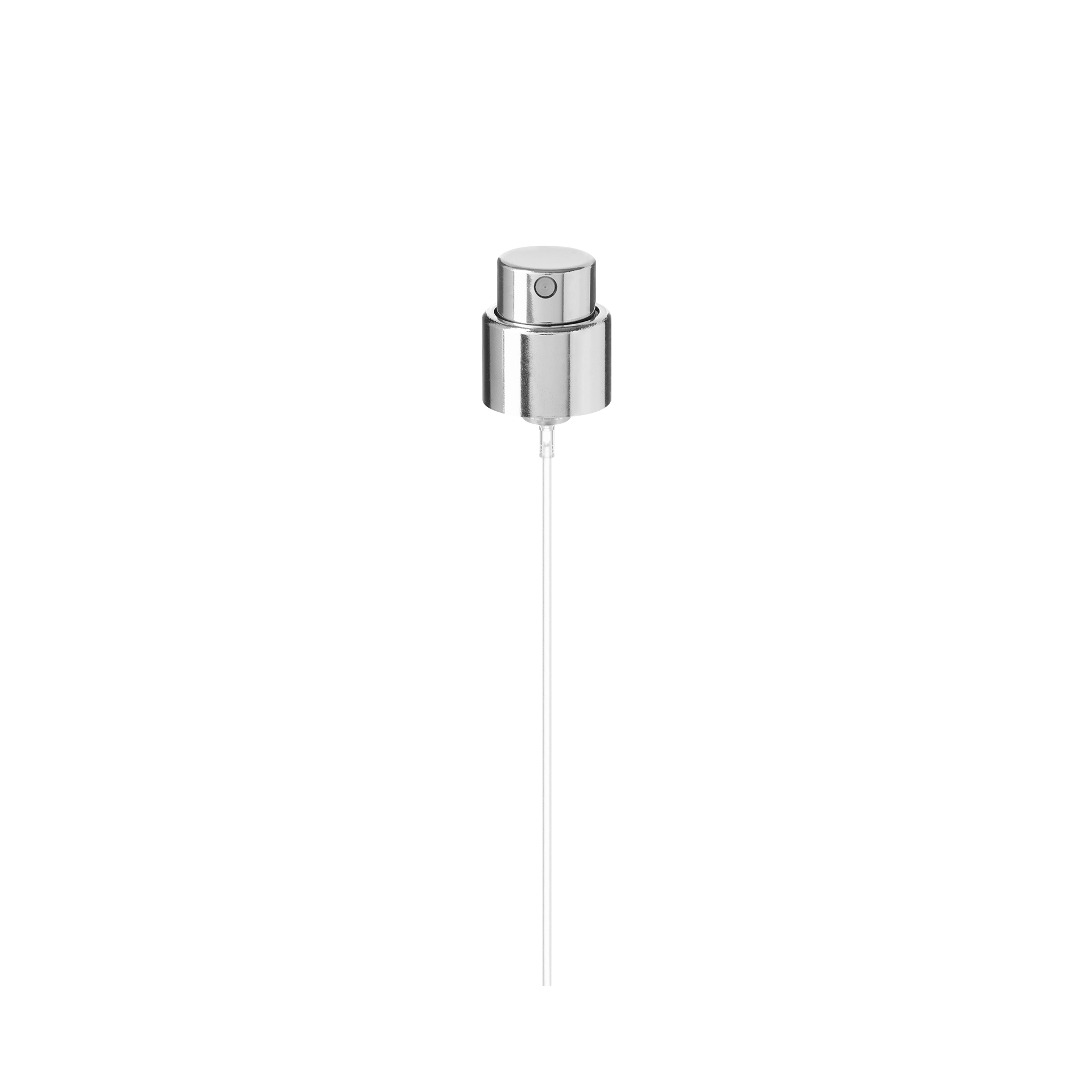 Spray cap Precious 18/400, aluminum, glossy silver, dose 0.07ml (Zinnia 30)