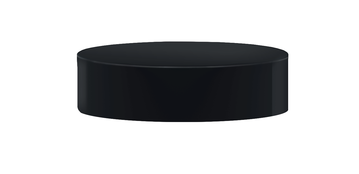 Lid Modern 40/400, PP, black, glossy finish, white inlay
