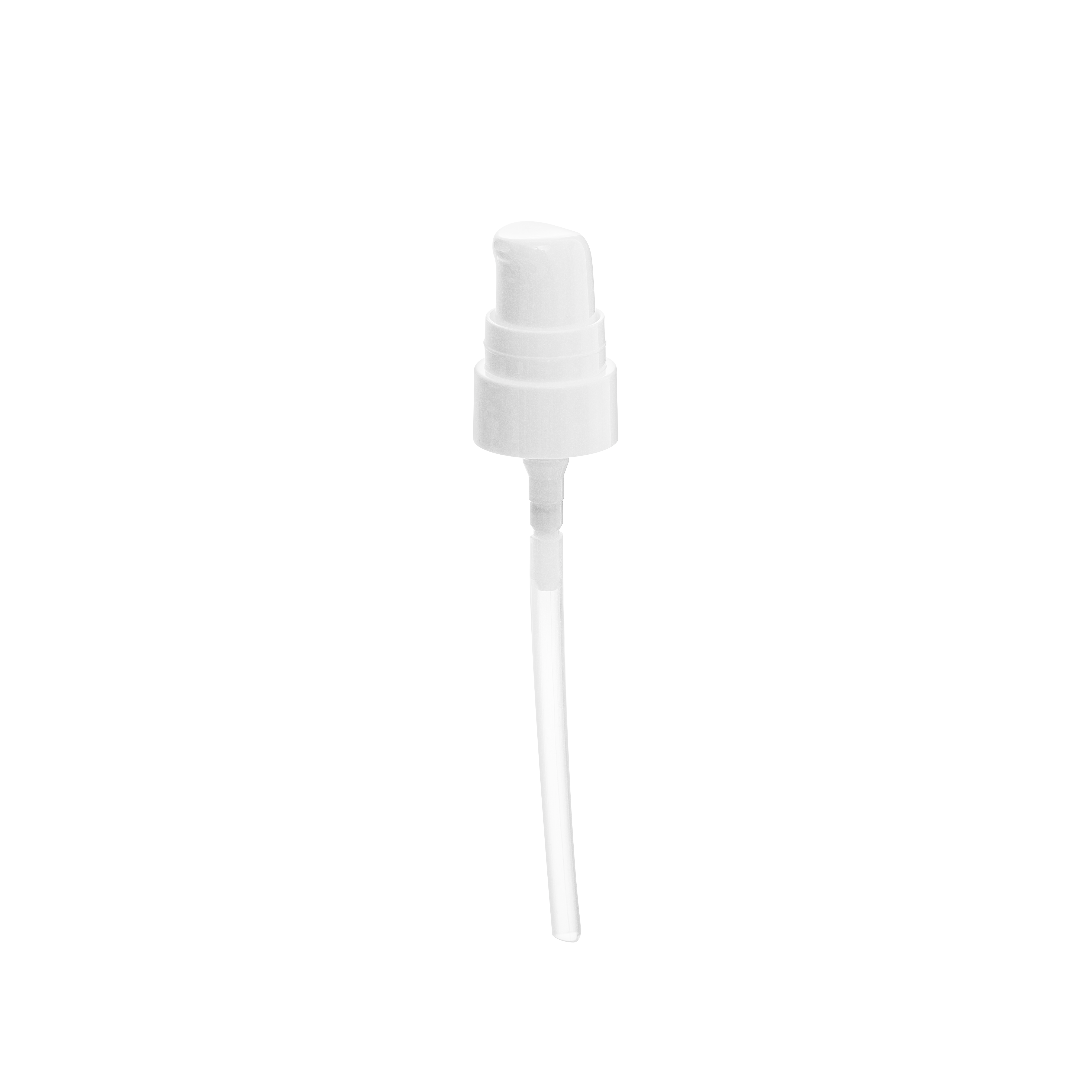 Lotion pump Sinfonia 18/400, PP, white, glossy finish, dose 0.10ml, white overcap (Azalea 30)