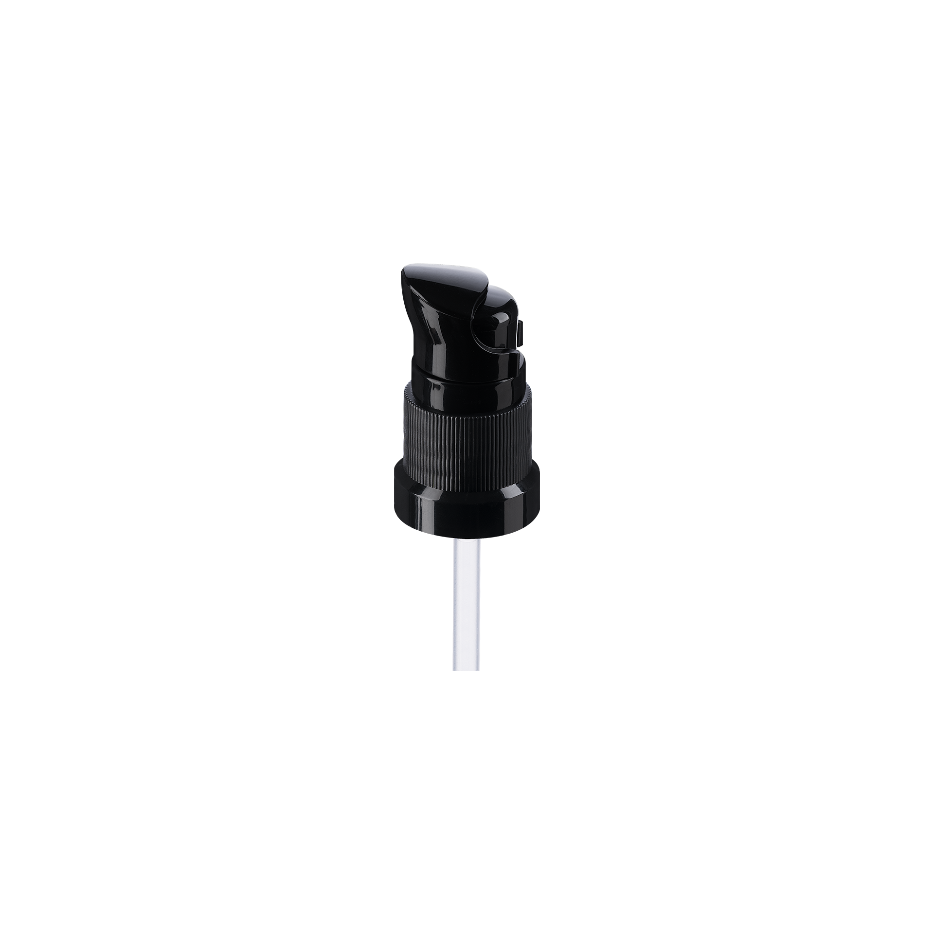 Lotion pump Metropolitan DIN18, PP, black, dose 0.15ml, black security clip (Ginger 20)