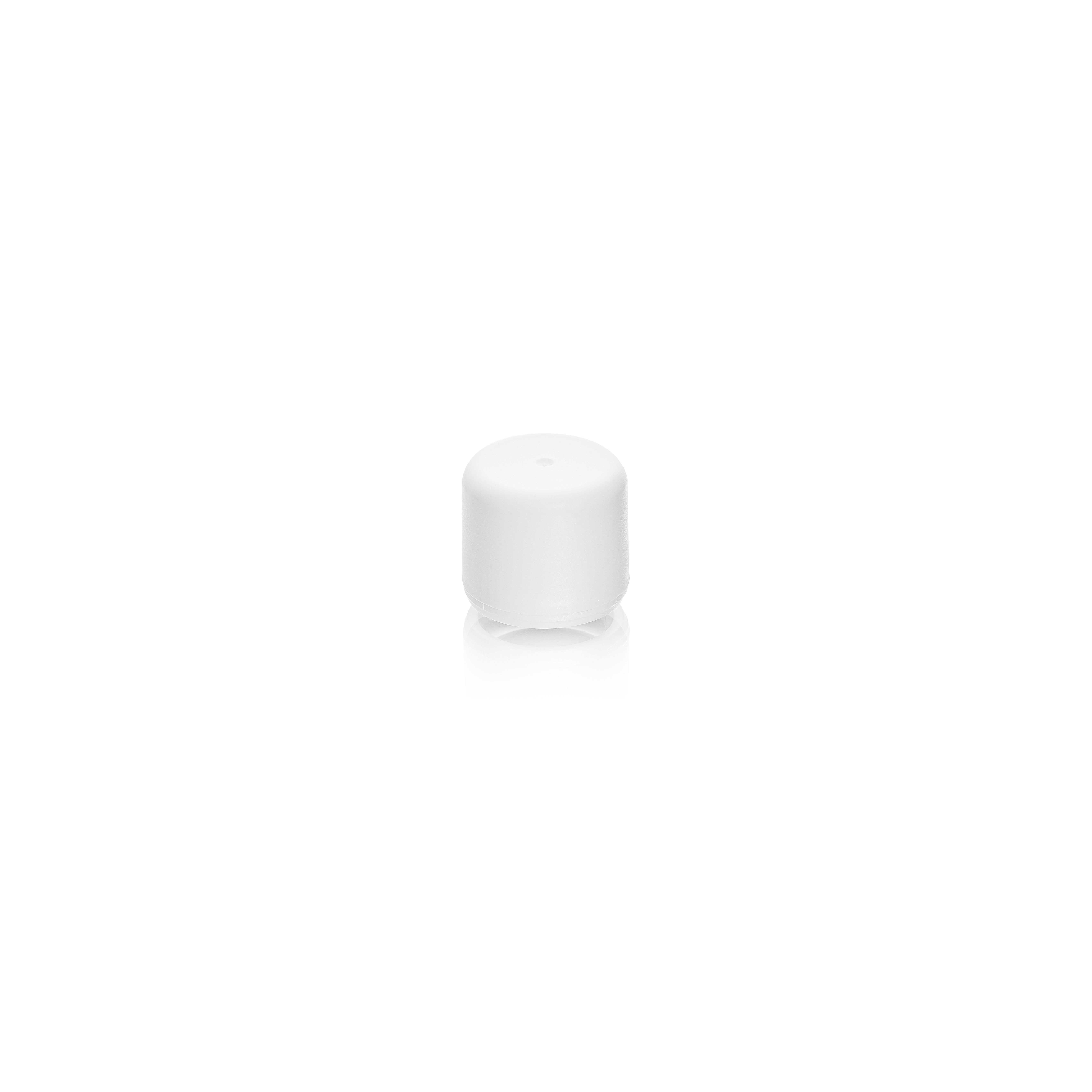Screw cap tamper evident DIN18, IIID, PP, white, violet Phan inlay