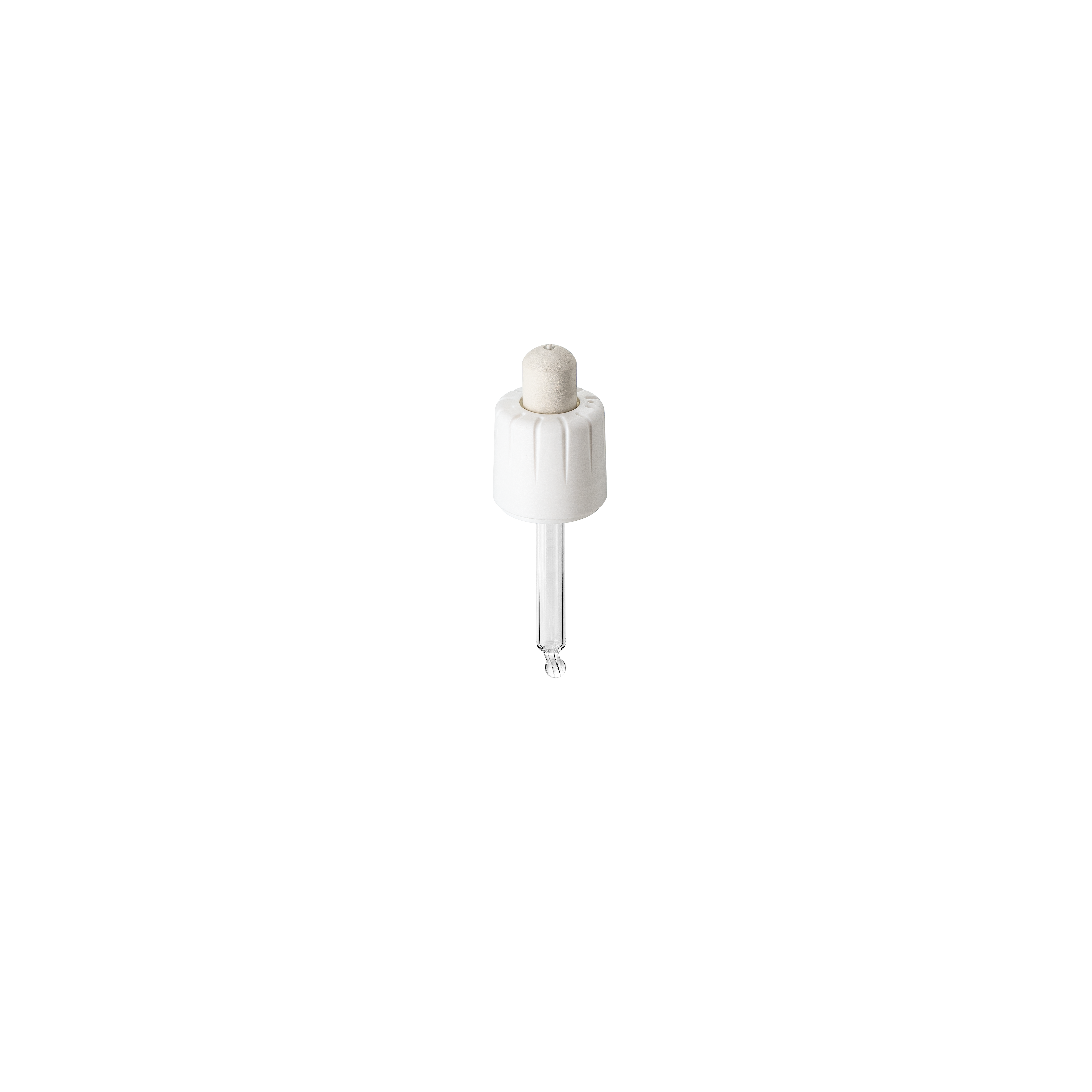 Pipette child-tamper evident, DIN18, II, PP/PEHD, white, bulb NBR 0.7ml, bent ball tip (Ginger 15)