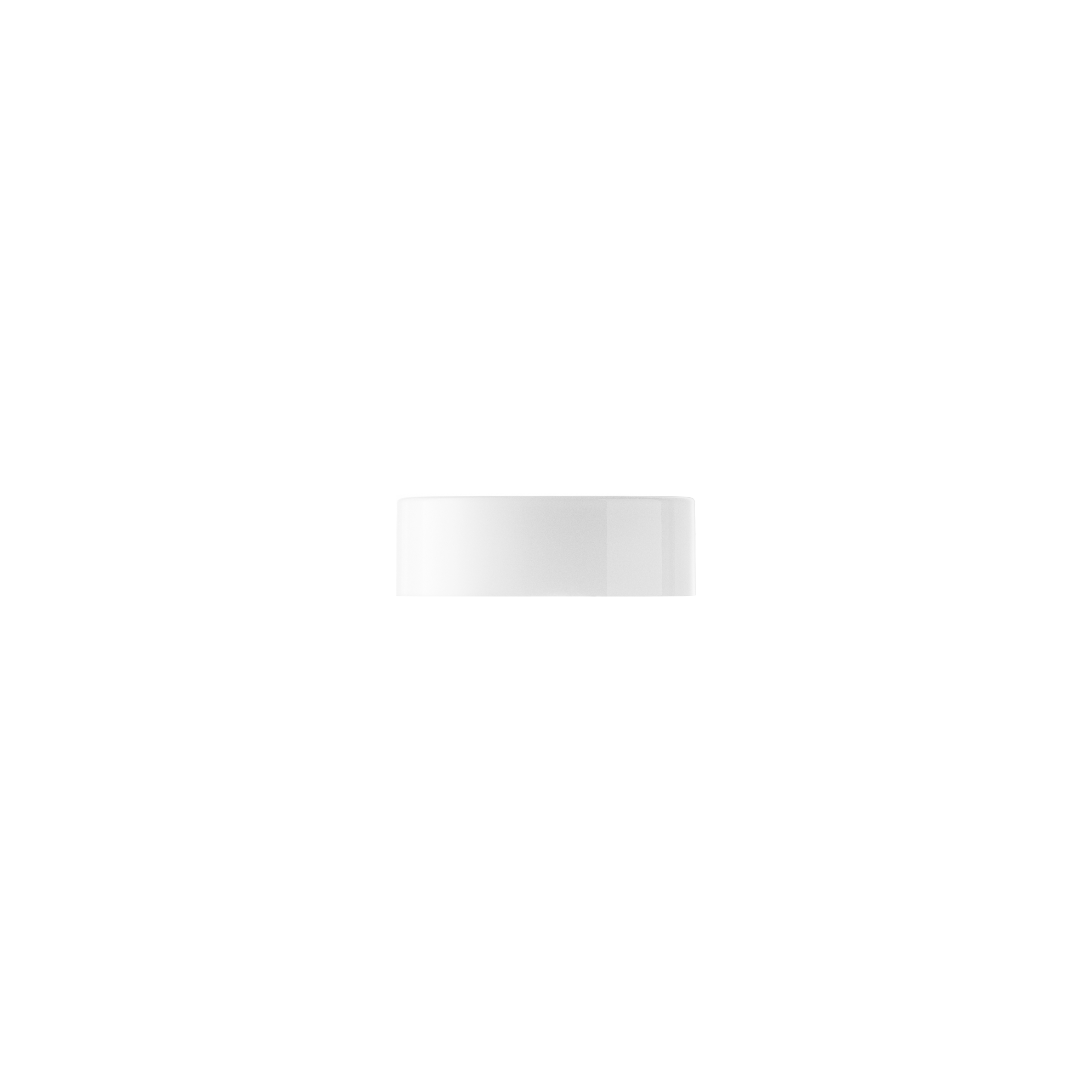 Lid Modern 40/400, PP, white, glossy finish, white inlay
