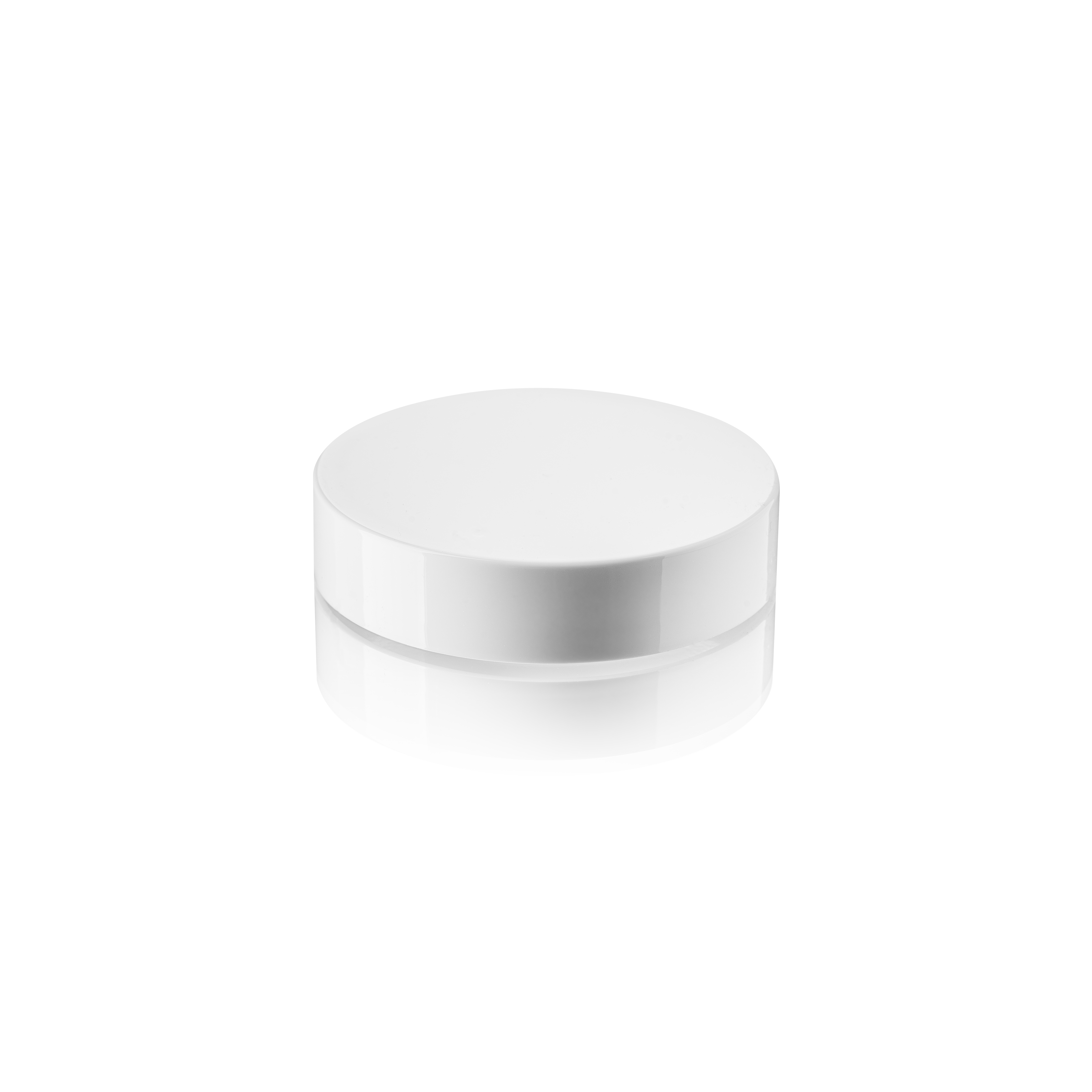 Lid Modern 72 special, PP, white, glossy finish with white Phan inlay for Bryn 100 ml