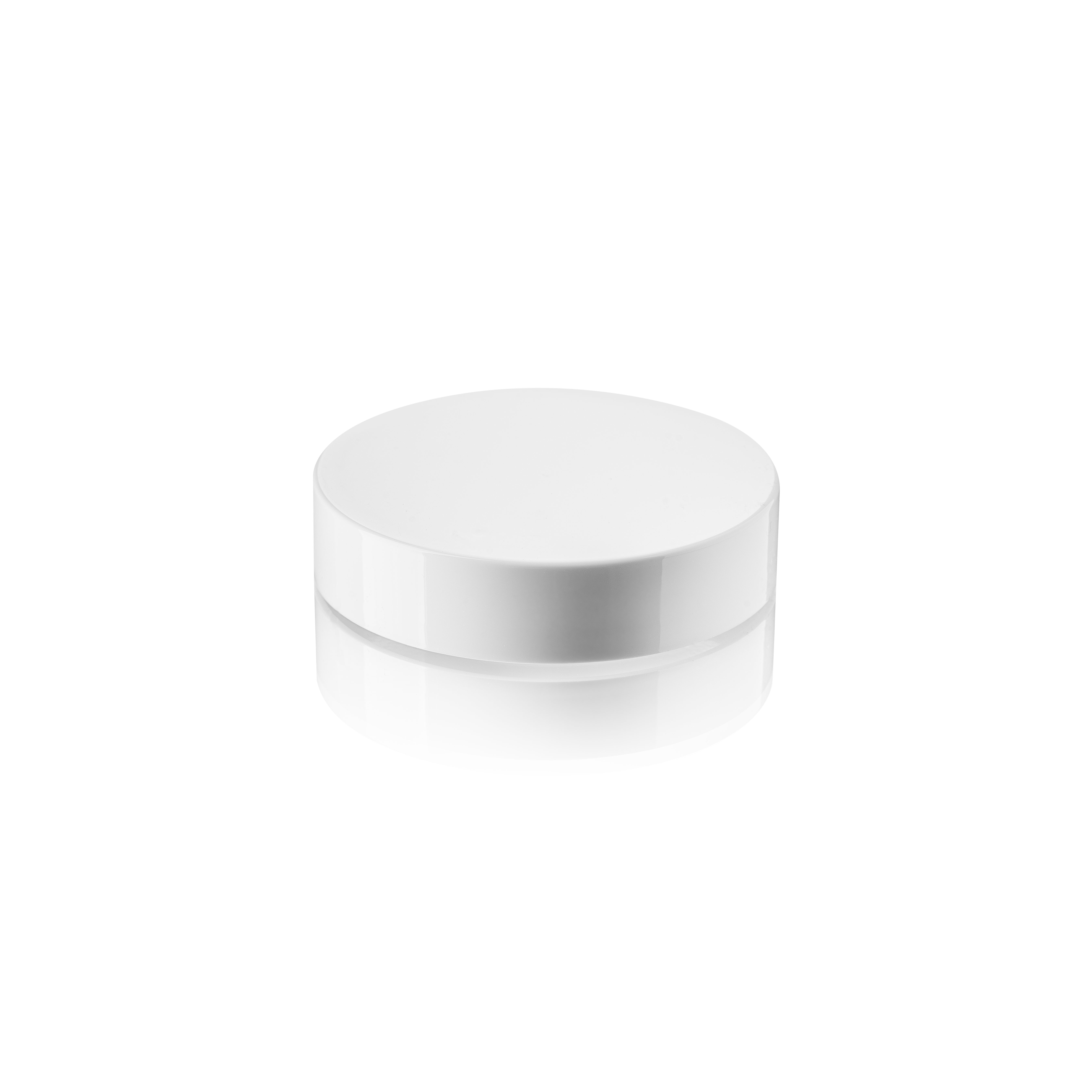 Lid Modern 72 special, PP, white, glossy finish with white Phan inlay for Bryn 100 ml