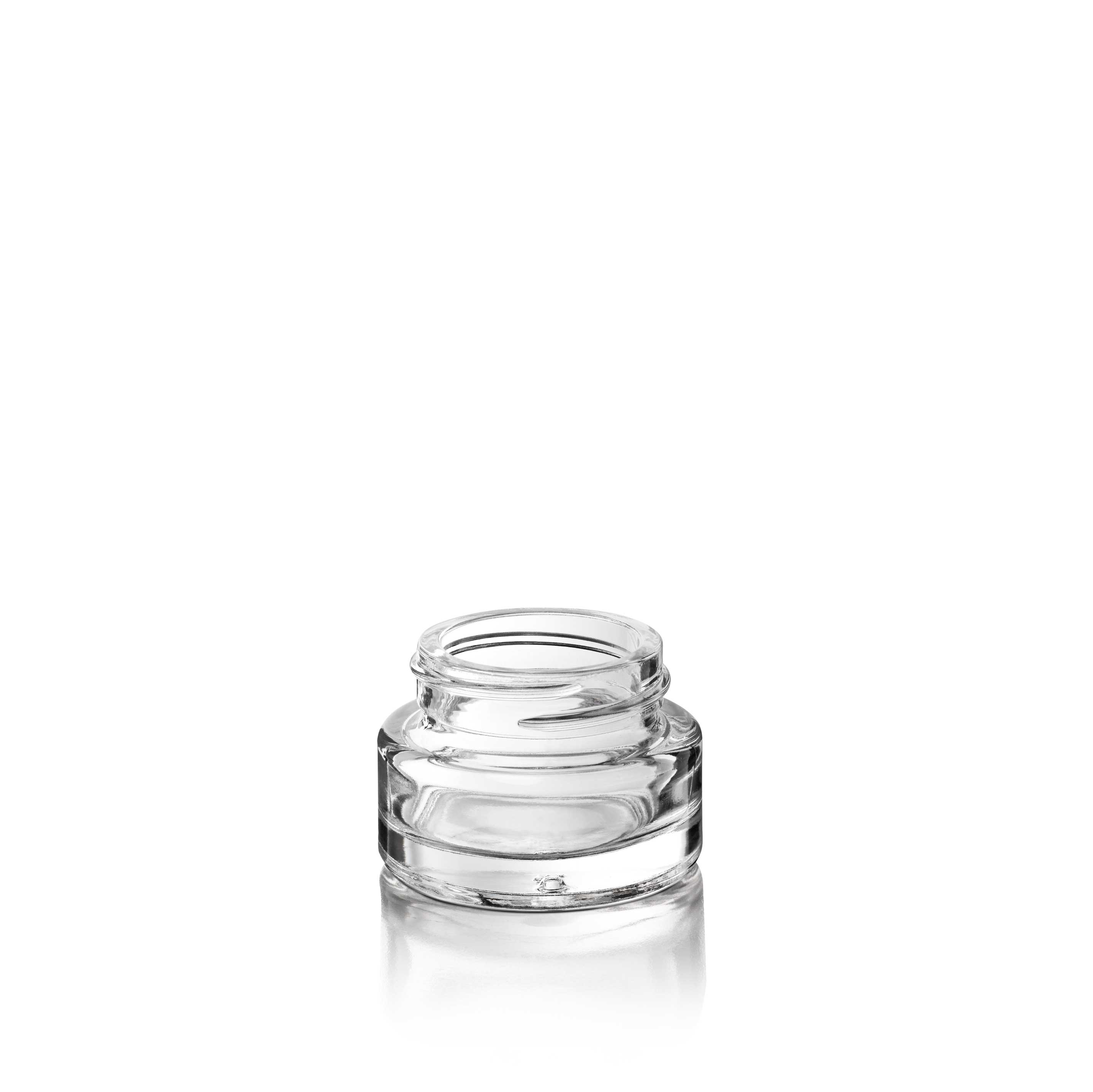 Cosmetic jar Camellia 15 ml, 36 special thread, fit for child-resistant lid, Flint