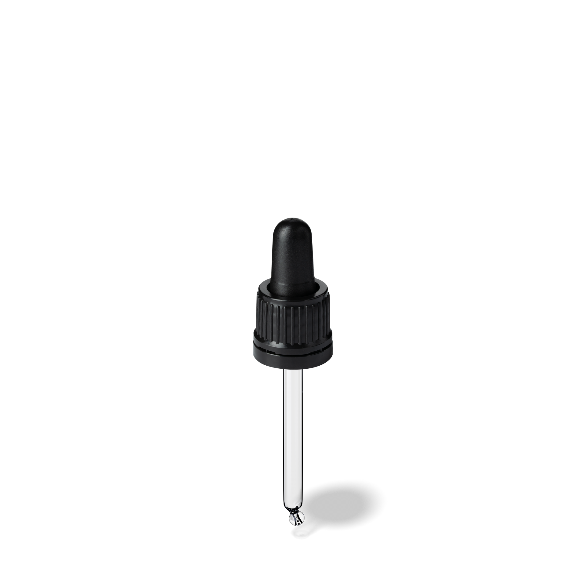 Pipette D02 black ribbed, D18, TE-b, Bulb TPEs-b 0.7, Tip bent ball 1.0, ORI20/GIN20