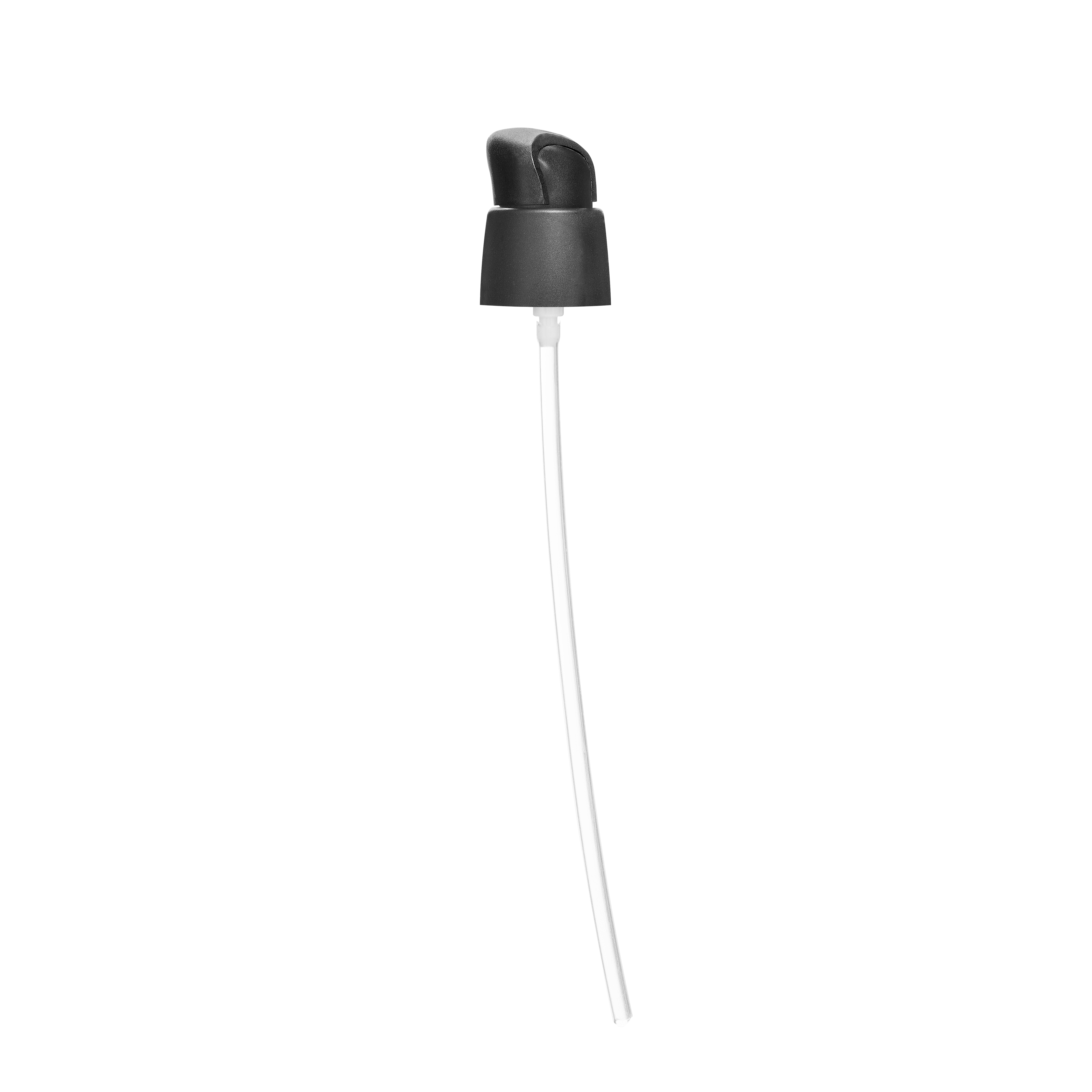 Lotion pump Evolution 18/400, PP, black, matte finish, dose 0.15ml, black security clip (Willow 30)