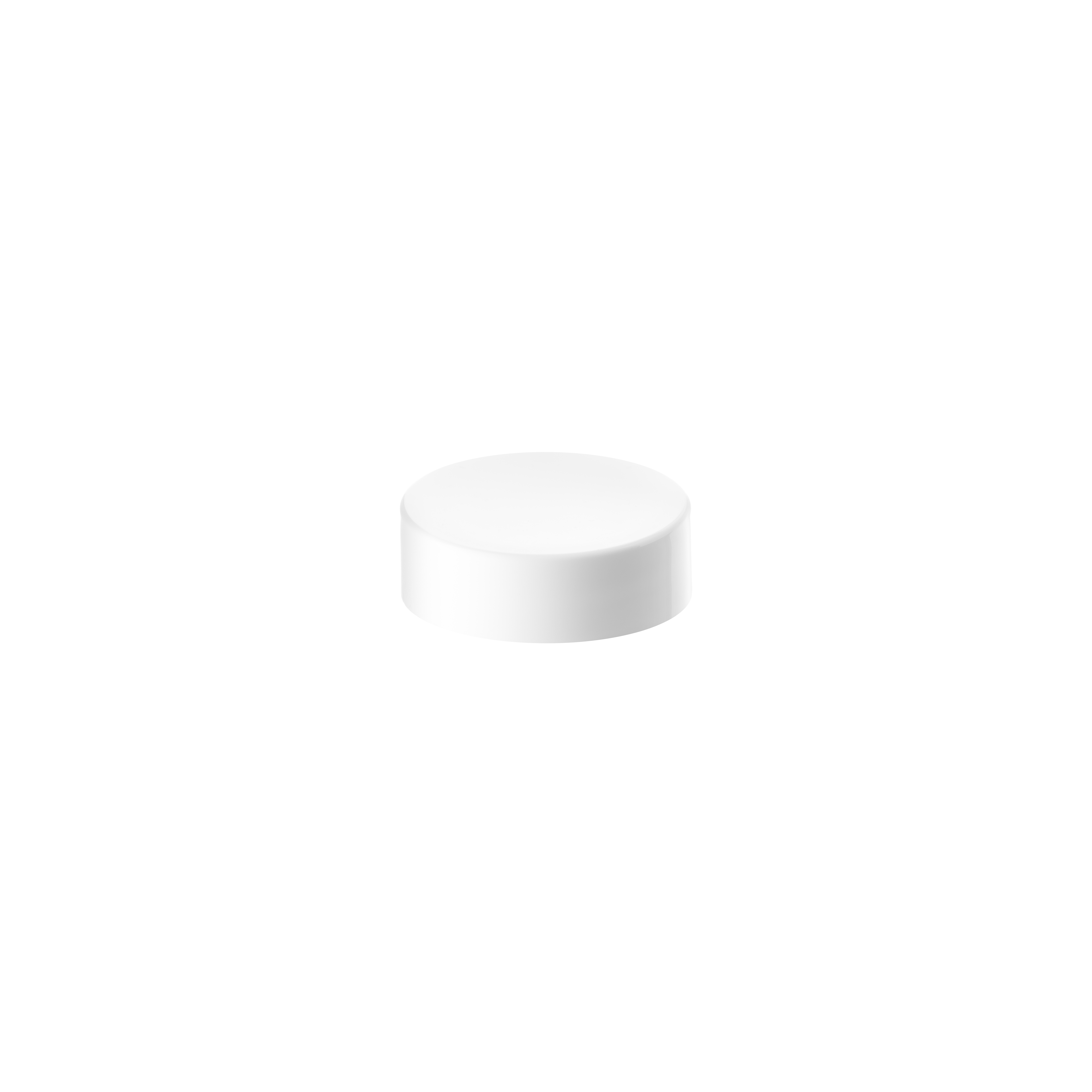 Lid Modern 40/400, PP, white, glossy finish, white inlay