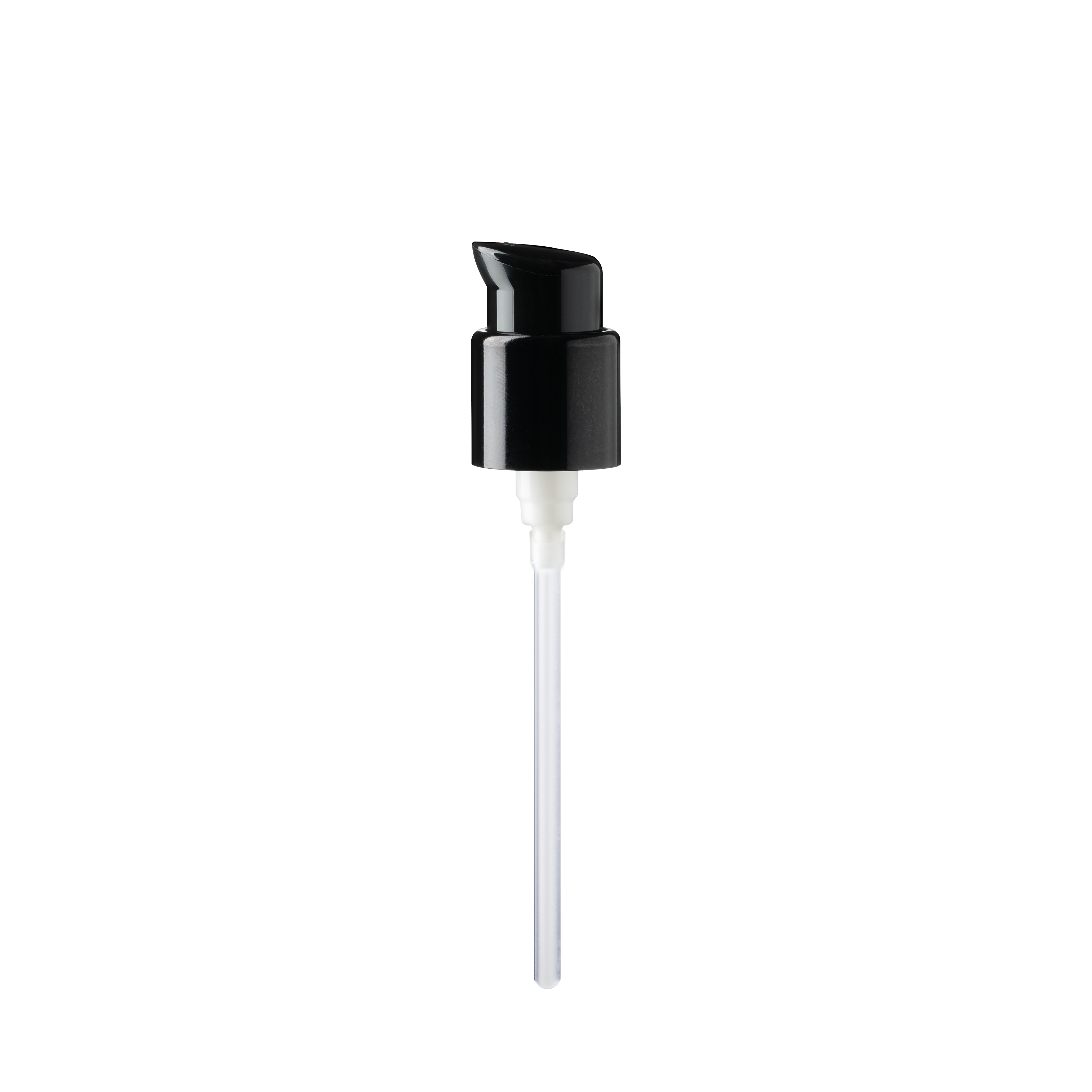 Lotion pump Metropolitan 18/400, PP/metal, black shiny collar, dose 0.15ml, twist-lock (Willow 30)