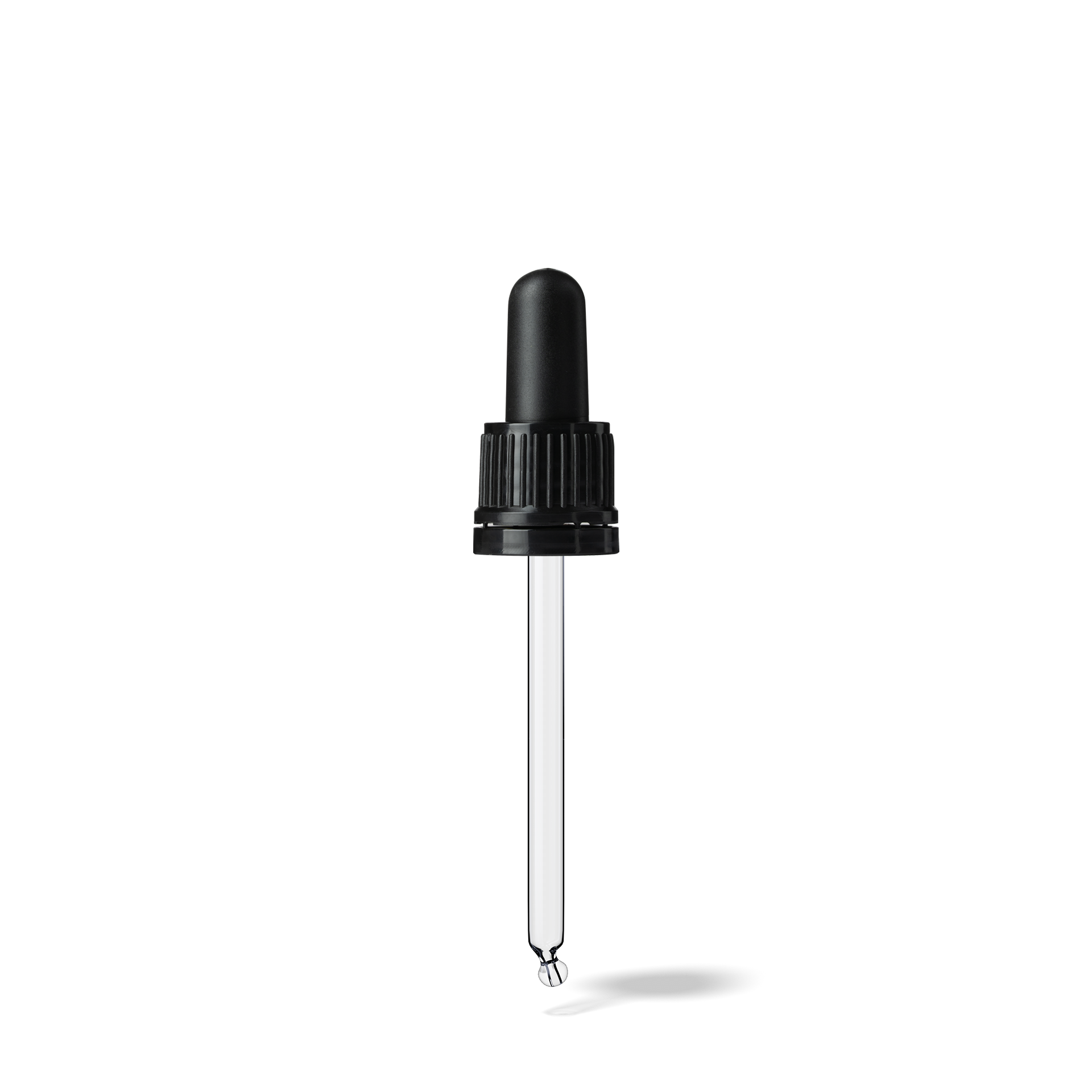 Pipette D02 black ribbed, D18, TE-b, Bulb TPEs-b 1.0, Tip bent ball 1.0, GIN50 Pipette D02 black ribbed, D18, TE-b, Bulb TPEs-b 1.0, Tip bent ball 1.0, GIN50