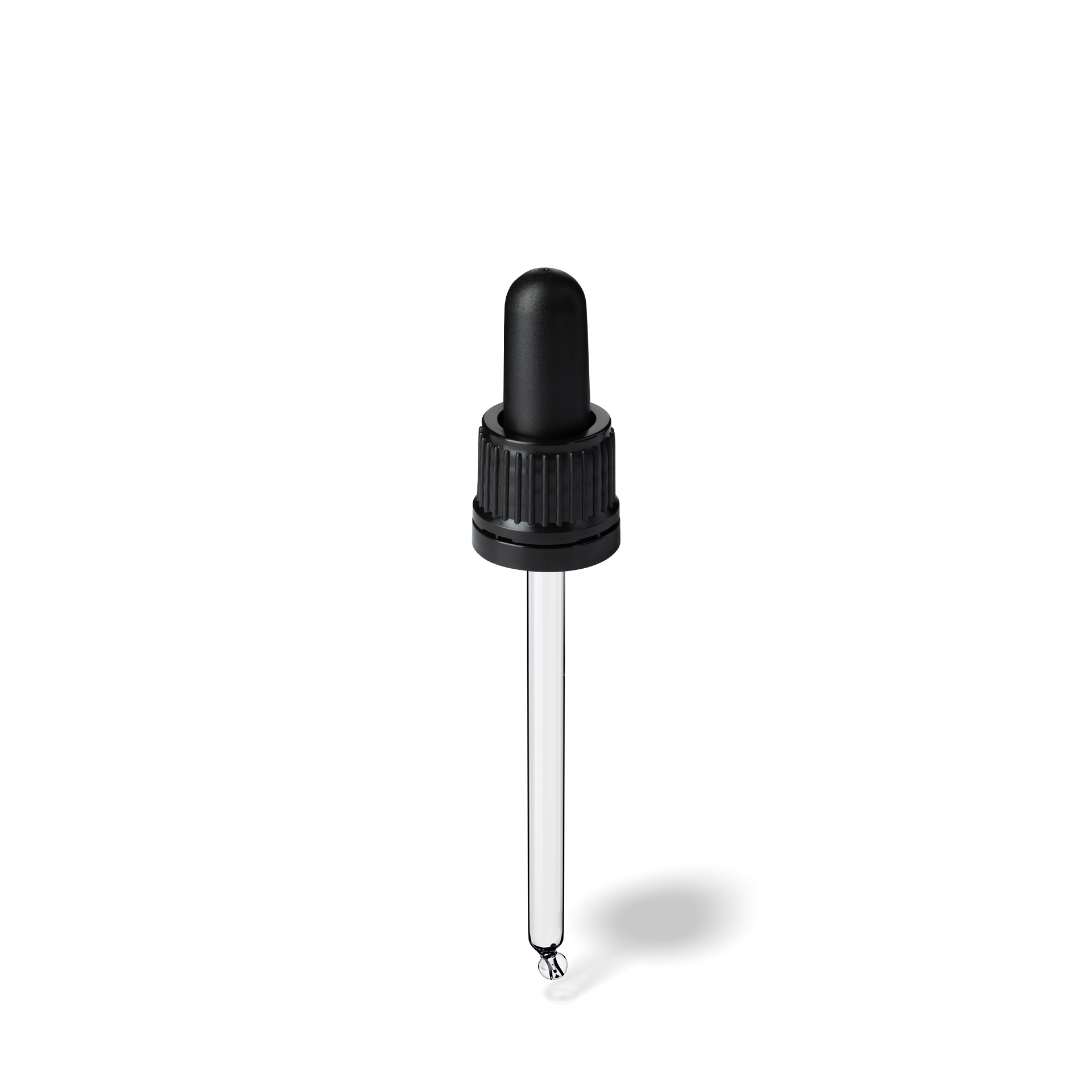 Pipette D02 black ribbed, D18, TE-b, Bulb TPEs-b 1.0, Tip bent ball 1.0, GIN50