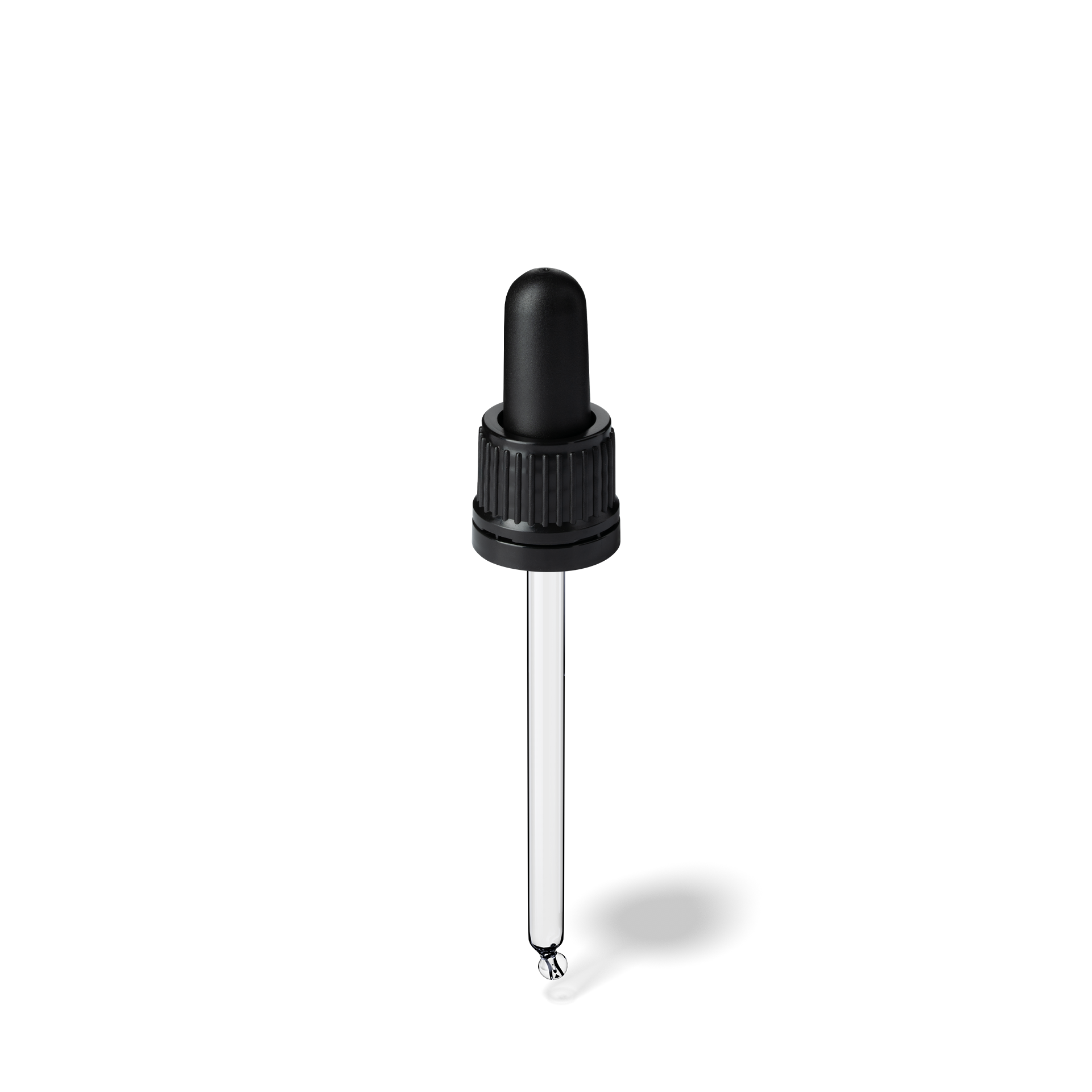 Pipette D02 black ribbed, D18, TE-b, Bulb TPEs-b 1.0, Tip bent ball 1.0, GIN50 Pipette D02 black ribbed, D18, TE-b, Bulb TPEs-b 1.0, Tip bent ball 1.0, GIN50