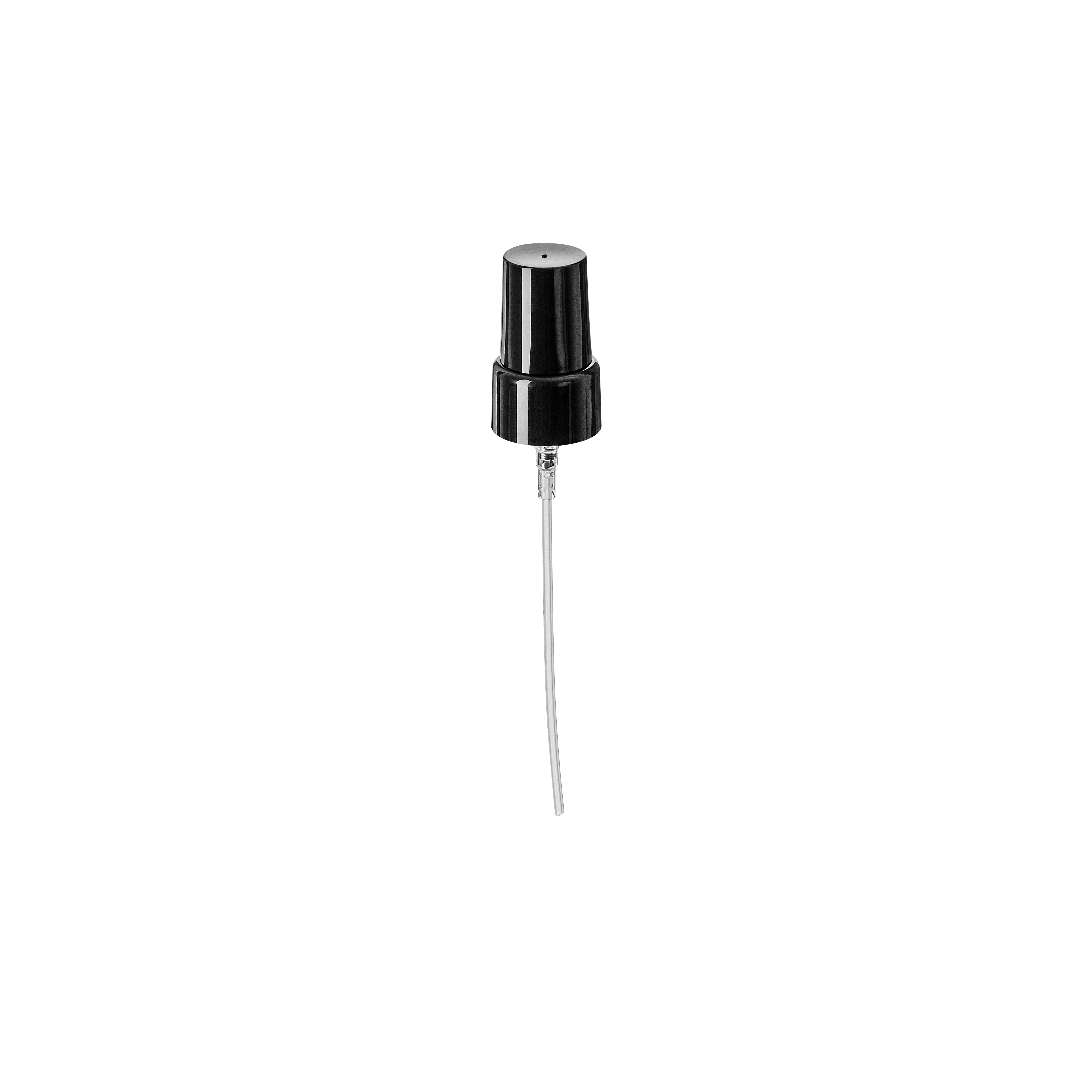 Mist sprayer Sinfonia 18/415, PP, black, glossy, dose 0.10ml, black overcap (Magister 50) Mist sprayer Sinfonia 18/415, PP, black, glossy, dose 0.10ml, black overcap (Magister 50)