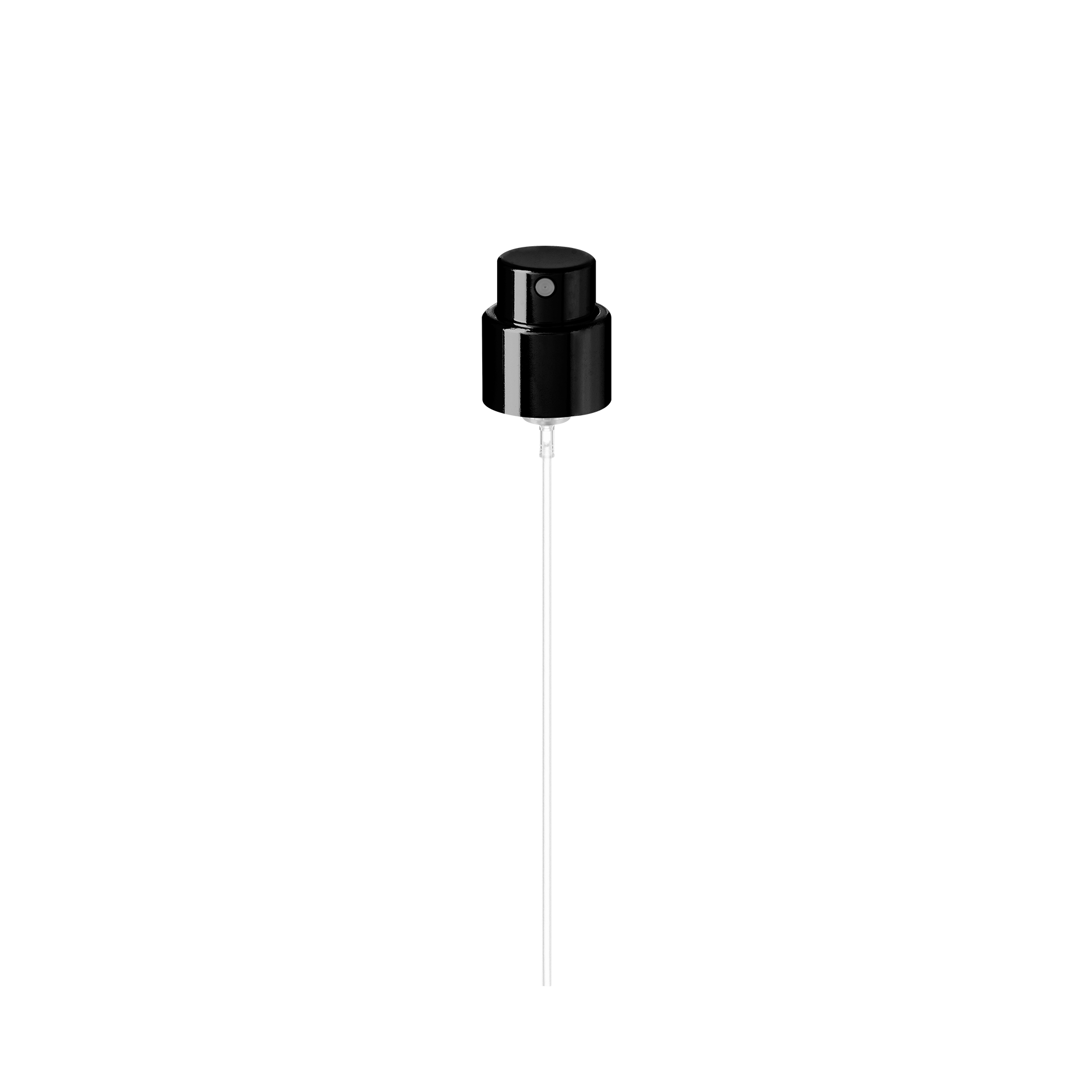 Spray cap Precious 18/400, aluminum, glossy black, dose 0.07ml (Willow 30)