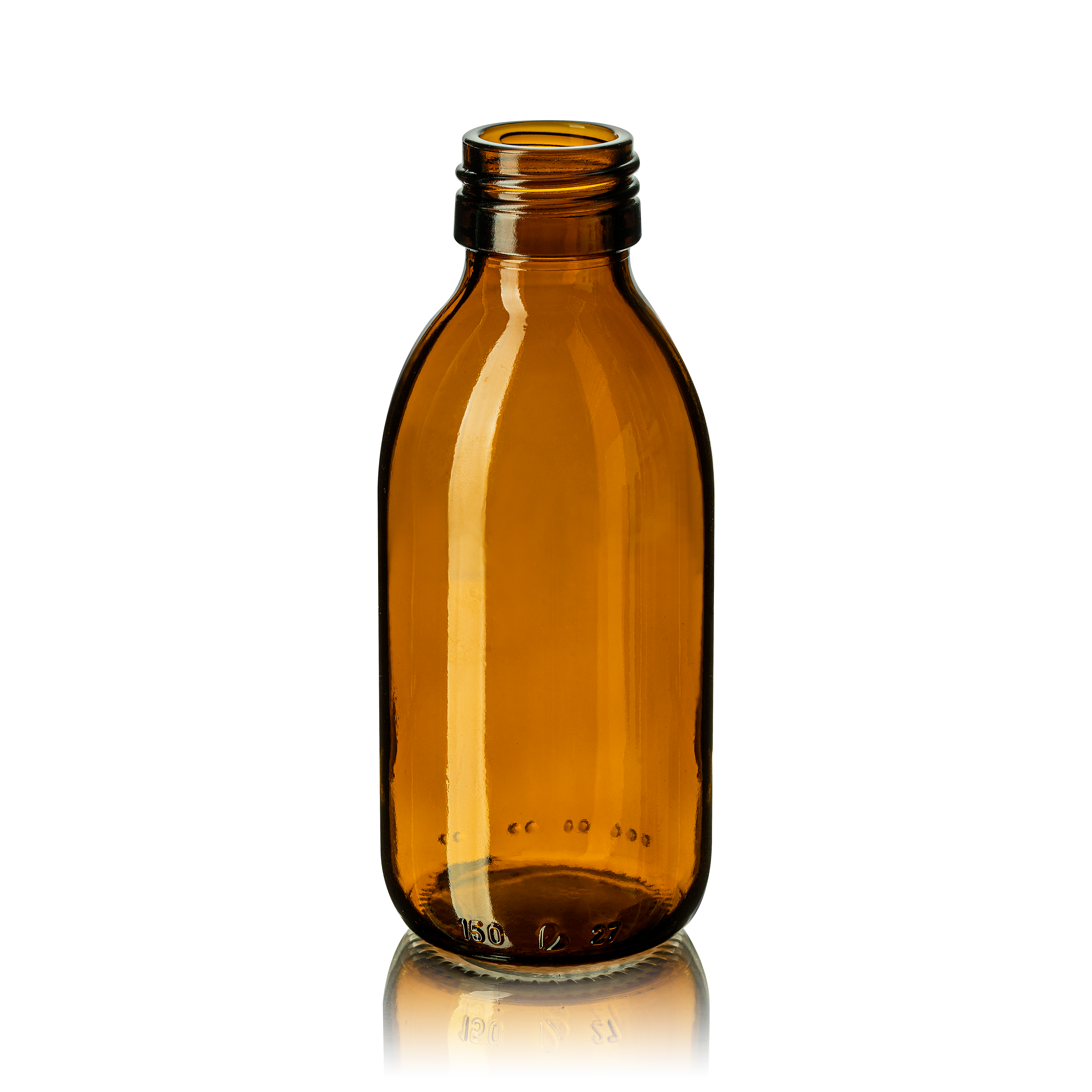 Syrup bottle Thyme 150ml, PP28, Amber Syrup bottle Thyme 150ml, PP28, Amber