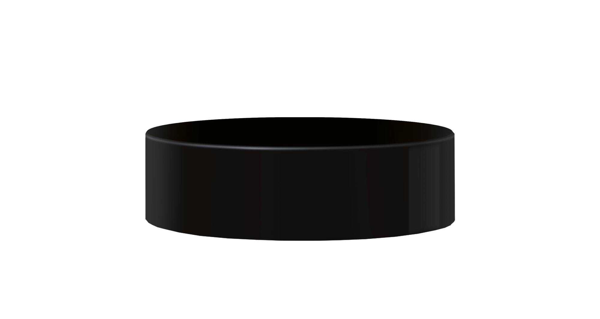 Lid Modern 53/400, PP, black, glossy finish, white inlay Lid Modern 53/400, PP, black, glossy finish, white inlay