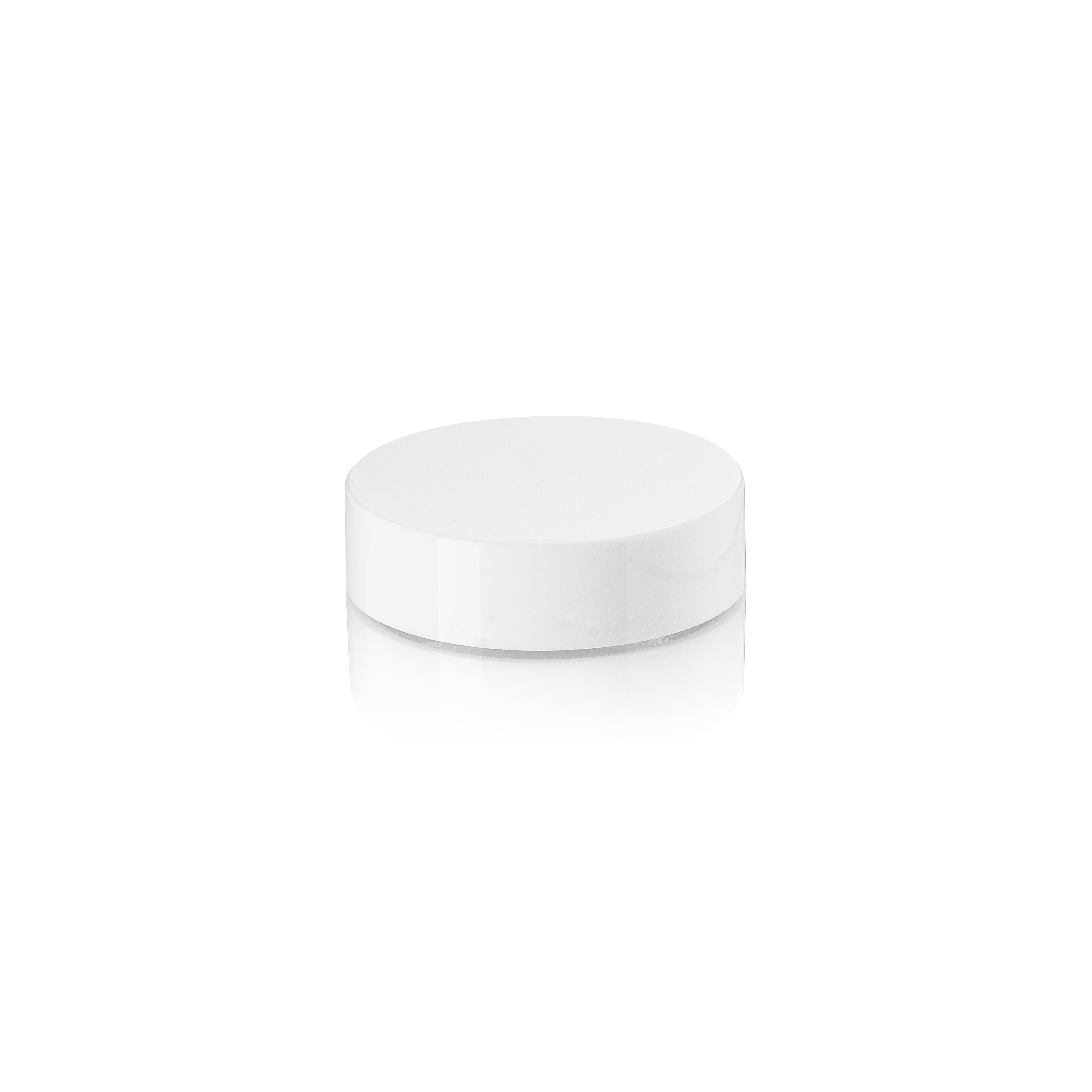 Lid double wall 64 special, PP, white, glossy finish, white inlay (Camellia 120)