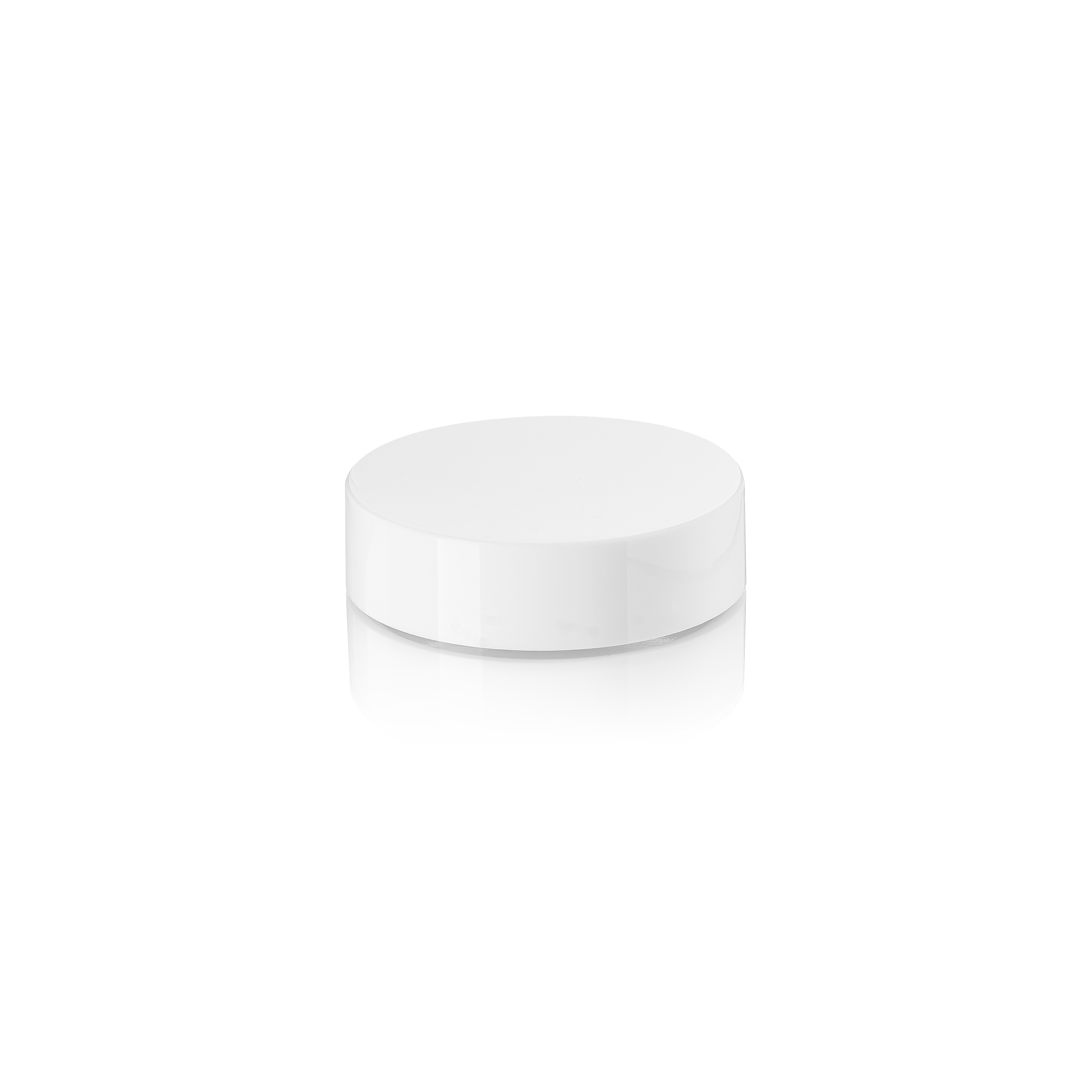 Lid double wall 64 special, PP, white, glossy finish, white inlay (Camellia 120)