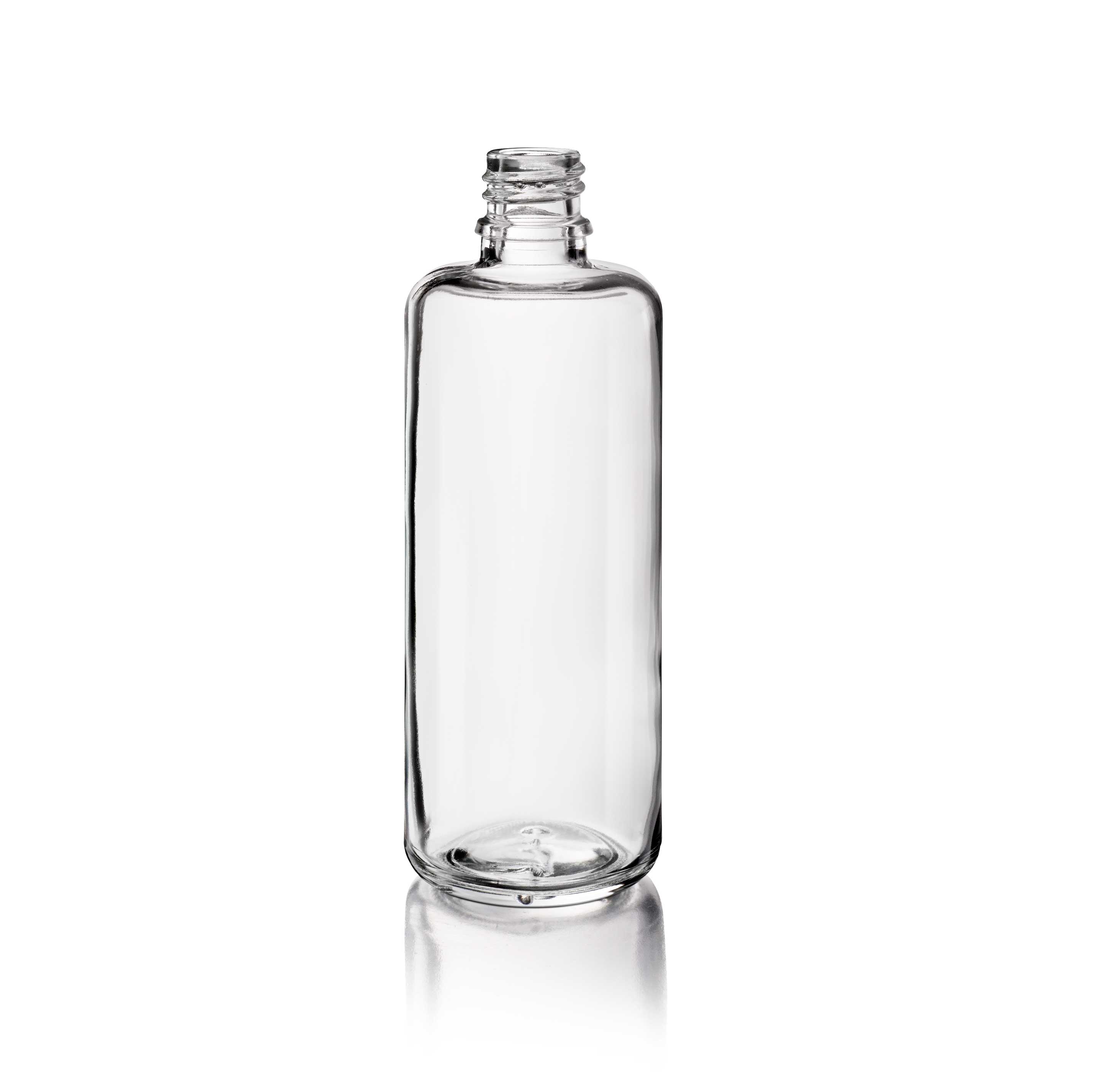 Dropper bottle Jasmine 100ml, DIN18, anti rotation nocks, light weight, Flint