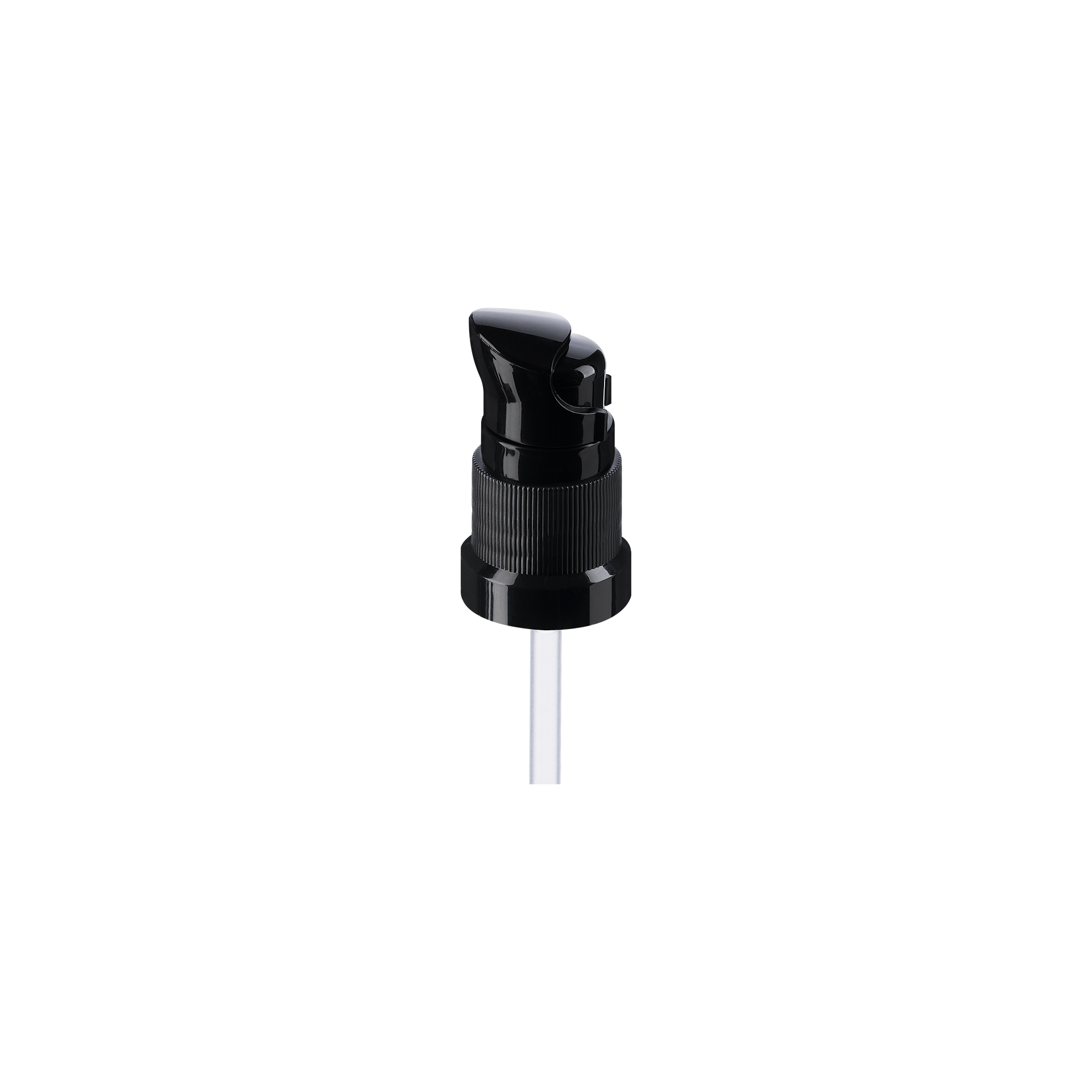 Lotion pump Metropolitan DIN18, PP, black, dose 0.15ml, black security clip (Jasmine 100)