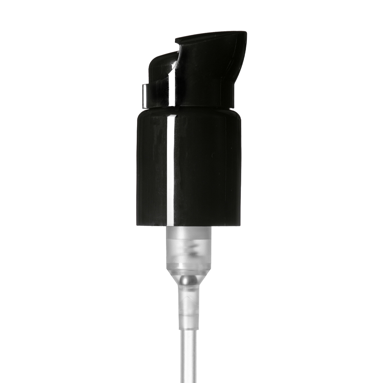 Lotion pump Metropolitan 24/410, PP, black, dose 0.50ml, black security clip (Linden 237)