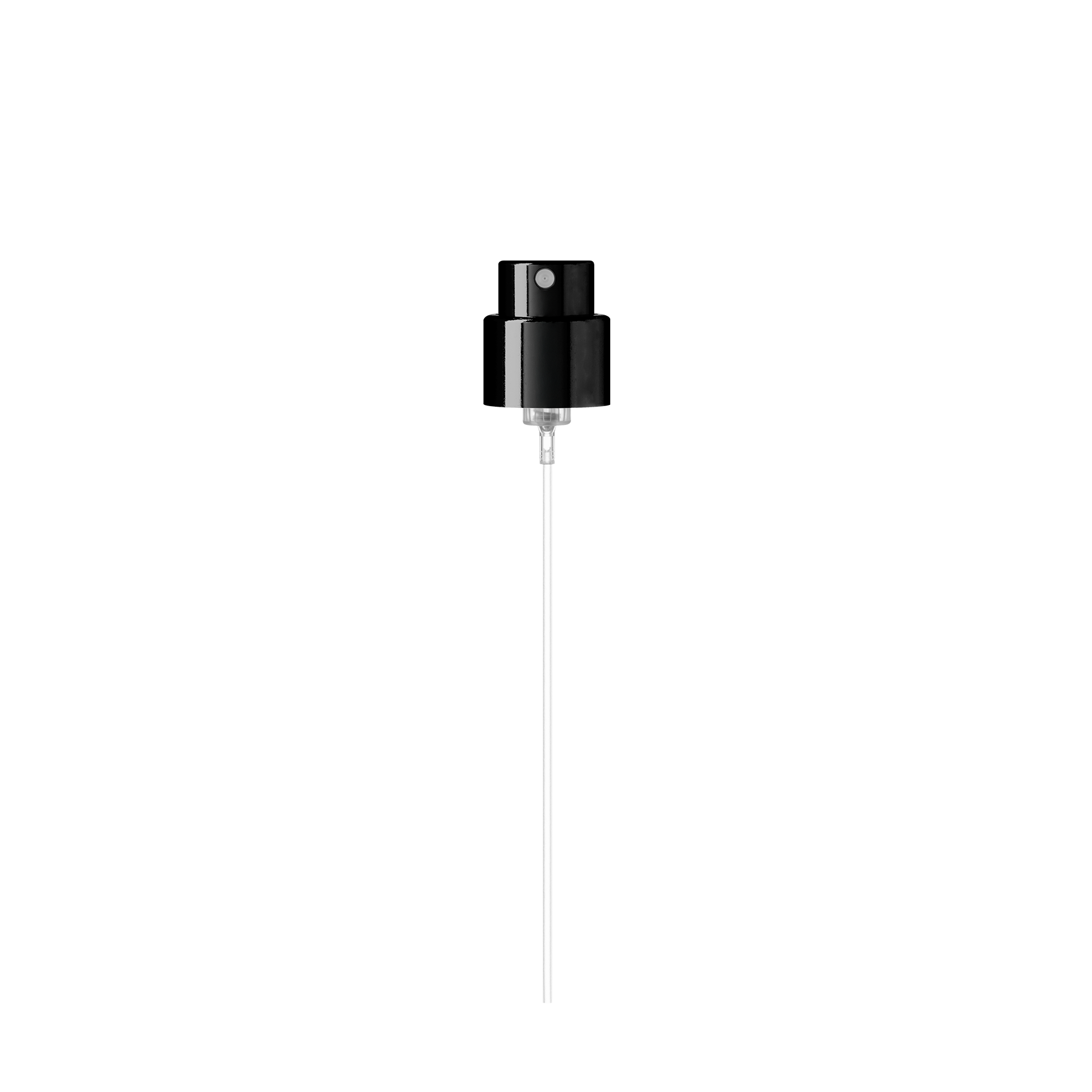 Spray cap Precious 18/400, aluminum, glossy black, dose 0.07ml (Willow 30)