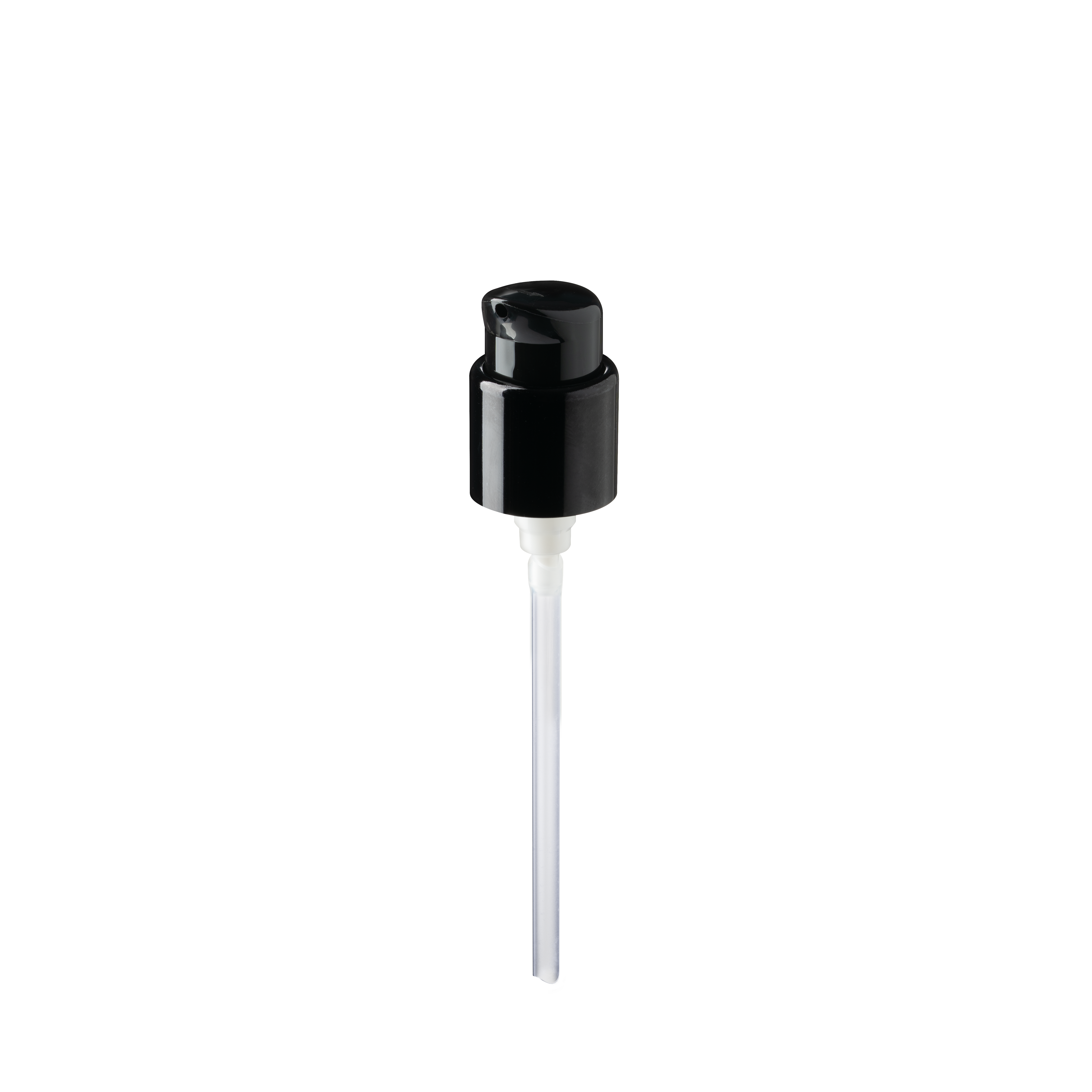 Lotion pump Metropolitan 18/400, PP/metal, black shiny collar, dose 0.15ml, twist-lock (Willow 30)