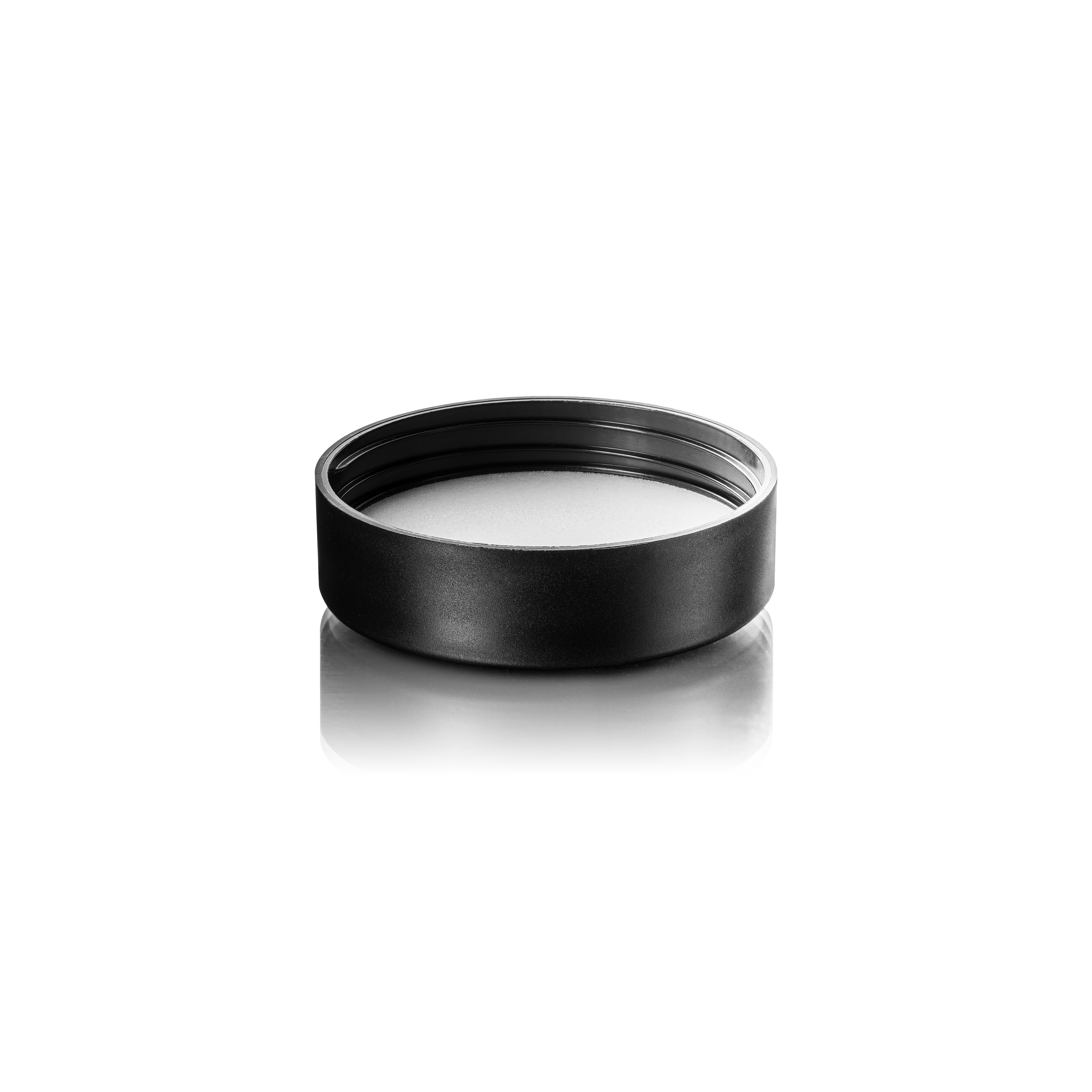 Lid Modern 58 special, PCR, black, matte finish, white inlay (Aspen 100)